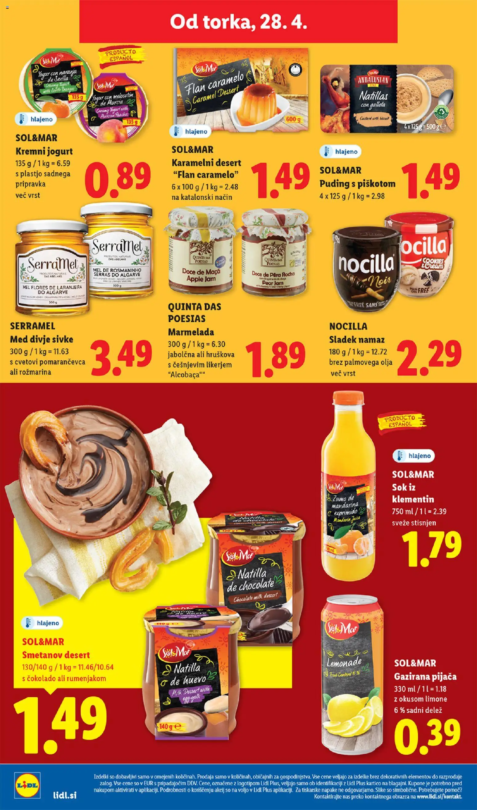 Novi Lidl katalog ponudbe – veljaven od 23.04.2026 | Stran: 66 | Izdelki: Namaz, Marmelada, Jogurt, Sok