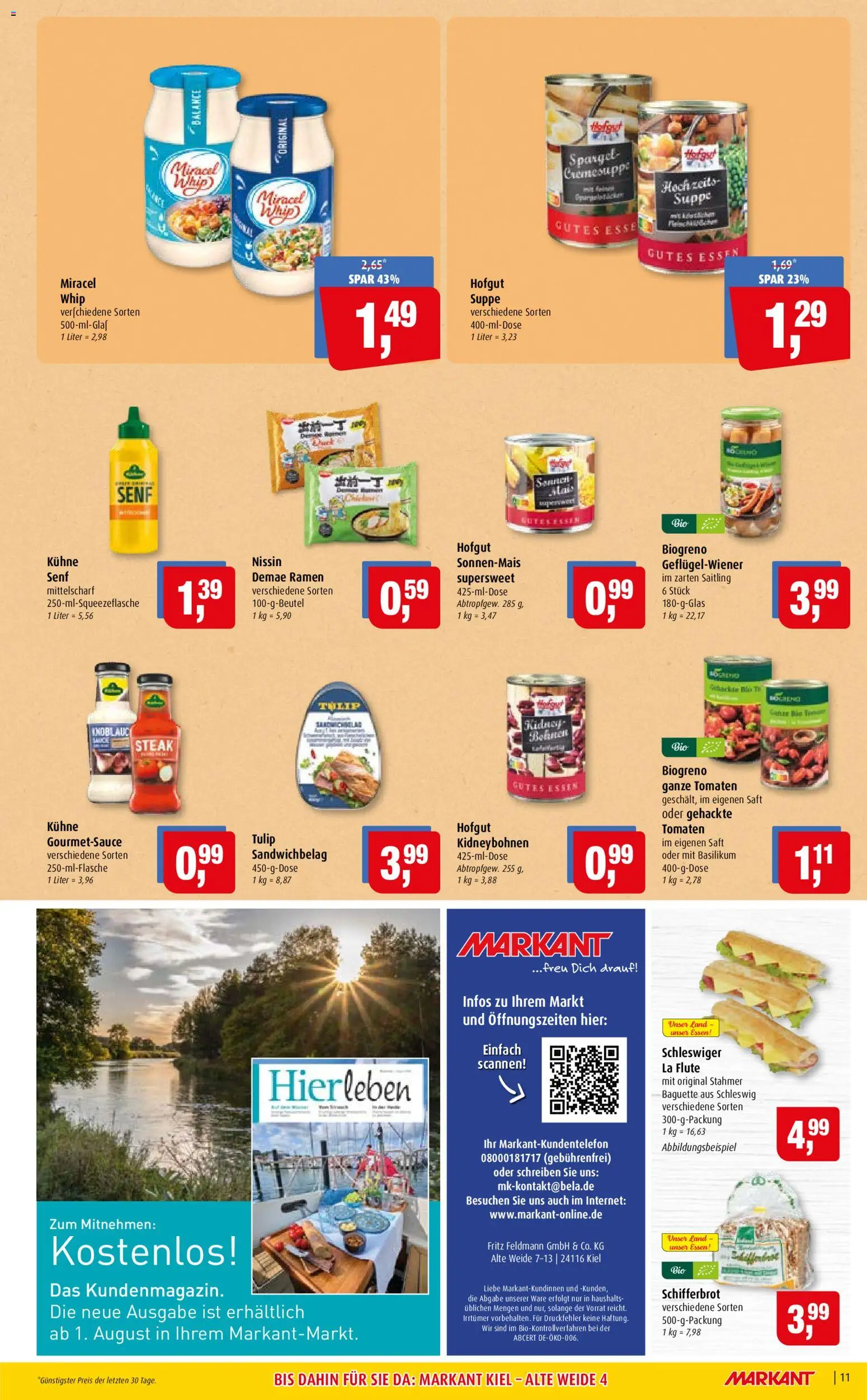 Markant Prospekt – gültig ab 27.07.2026 | Seite: 11 | Produkte: Tomaten, Spargel, Saft, Steak