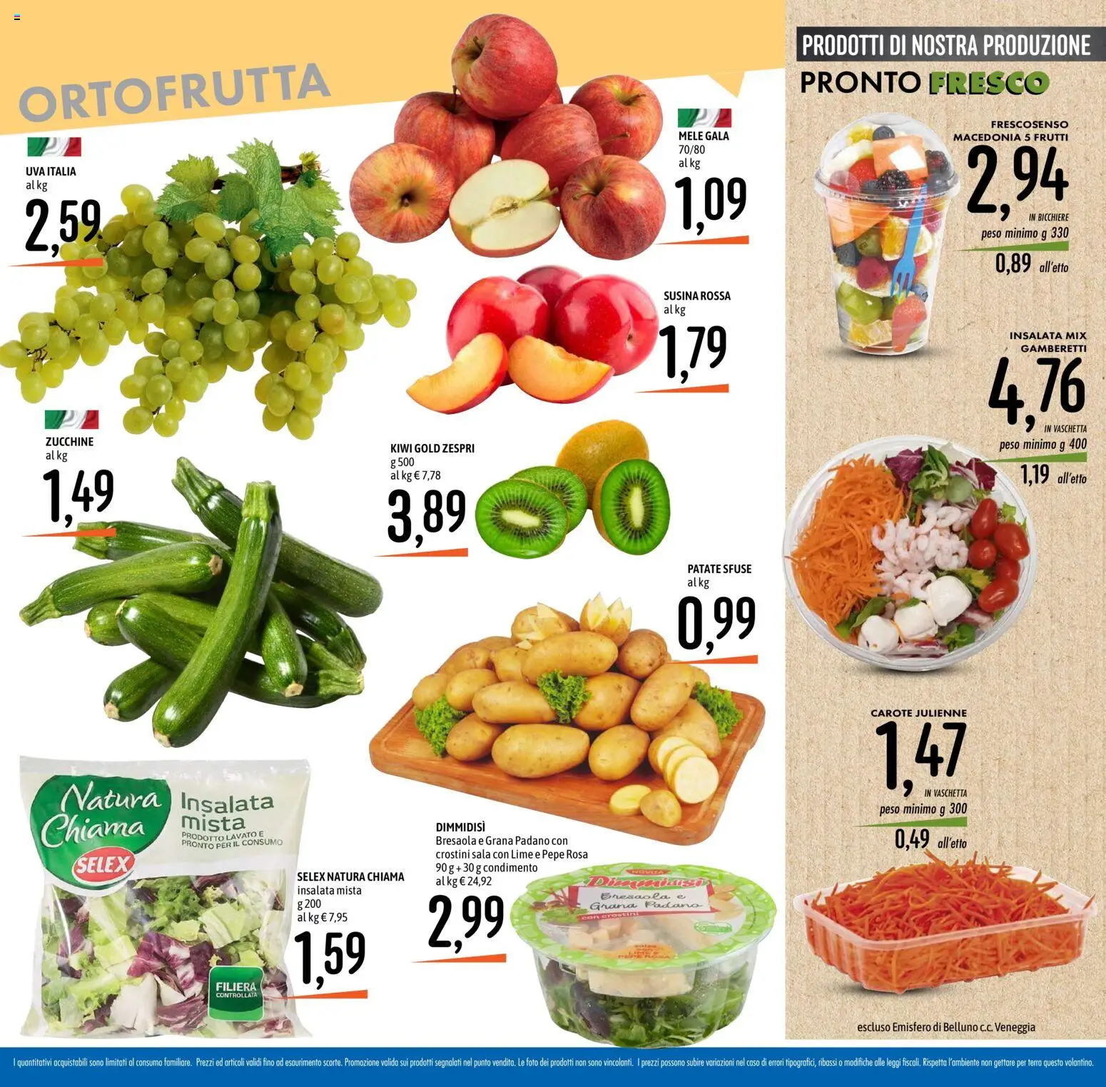 Volantino Emisfero del 27/08/2026 | Pagina: 12 | Prodotti: Bresaola, Kiwi, Insalata, Gamberetti