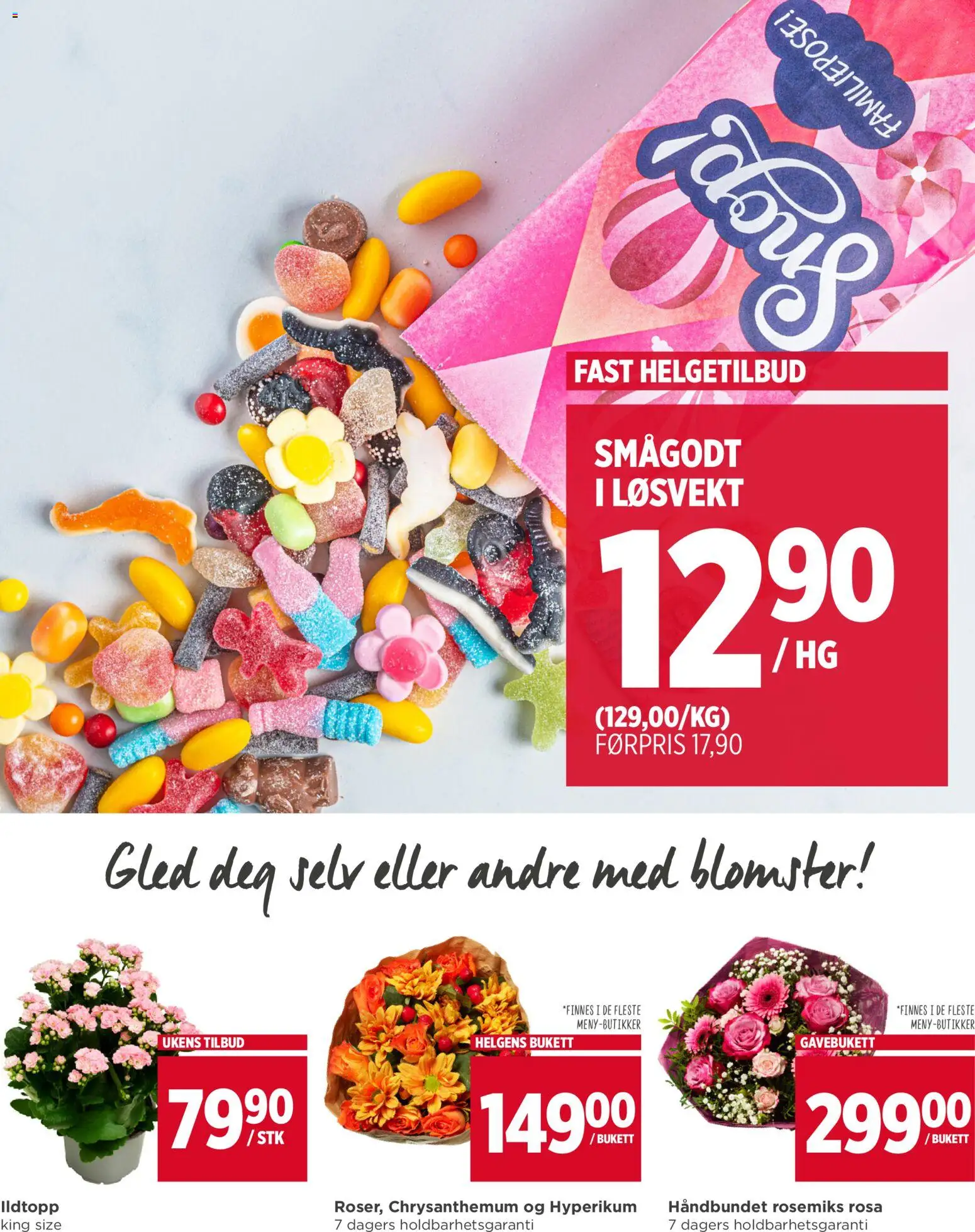 {H1} | Side: 9 | Produkter: Smågodt, Blomster
