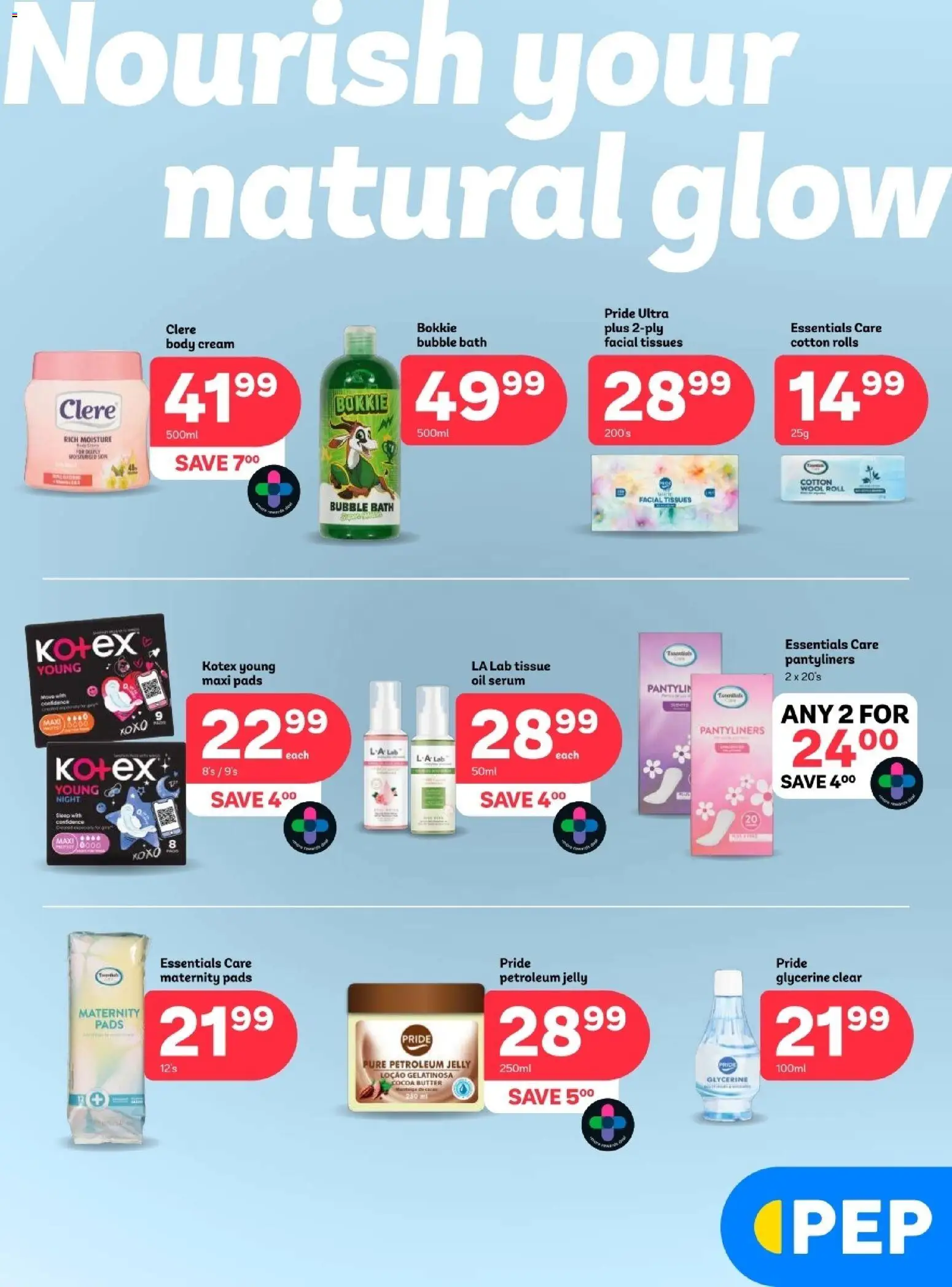 New PEP Stores catalogue – valid from 26/08/2026 | Page: 1 | Products: Serum, Cocoa, Pads, Cream