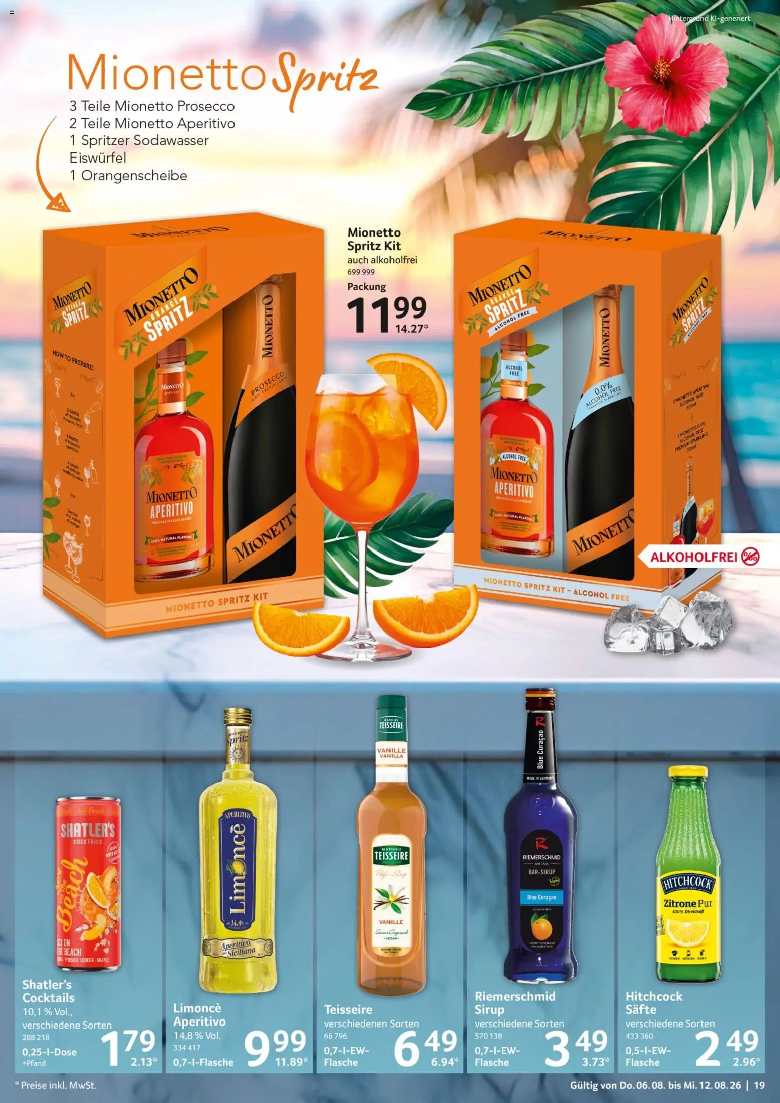 Selgros Prospekt – gültig ab 06.08.2026 | Seite: 19 | Produkte: Sirup, Prosecco, Zitrone