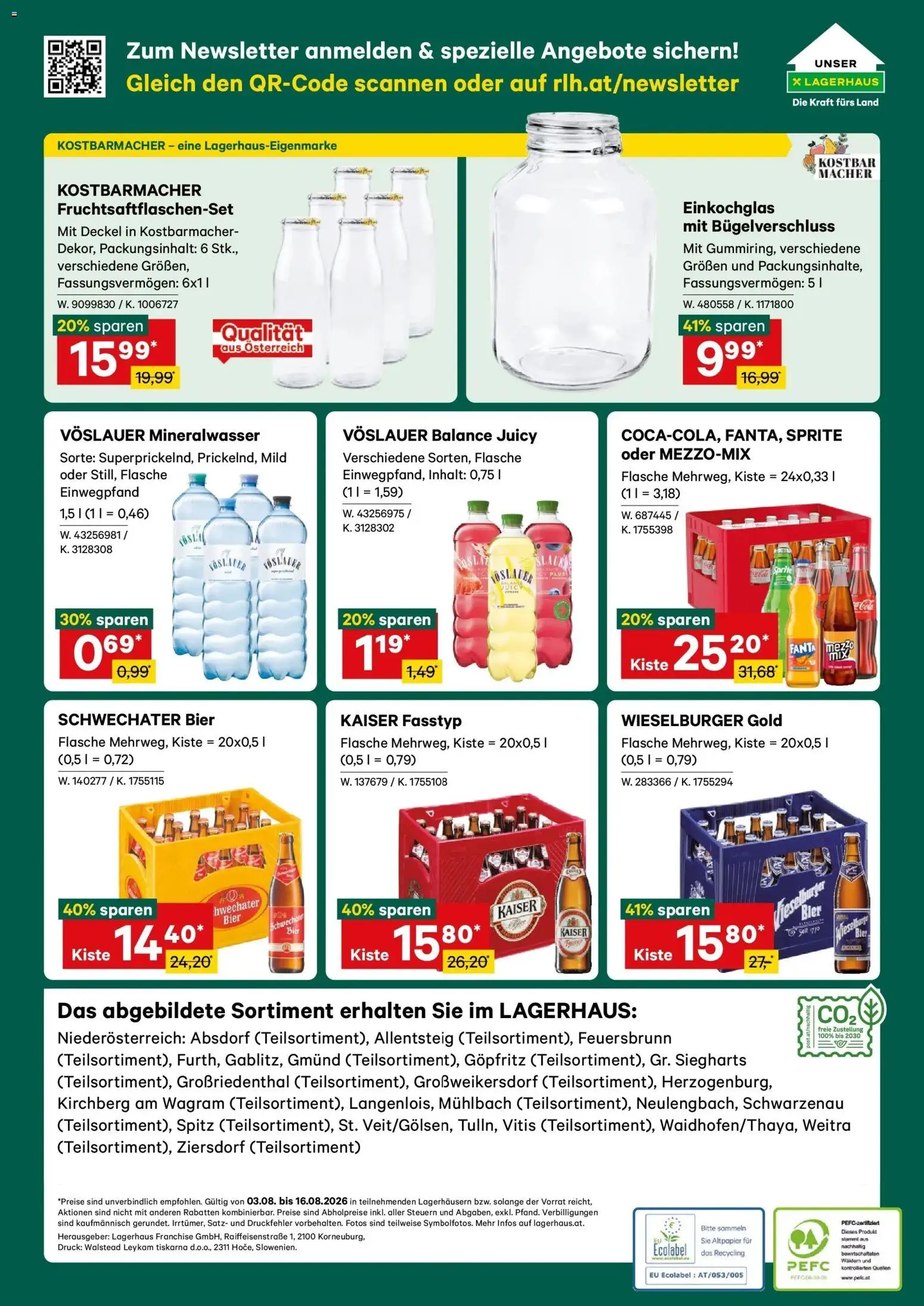 Lagerhaus - Wochen Angebote gültig ab 03.08.2026 | Seite: 6 | Produkte: Bier