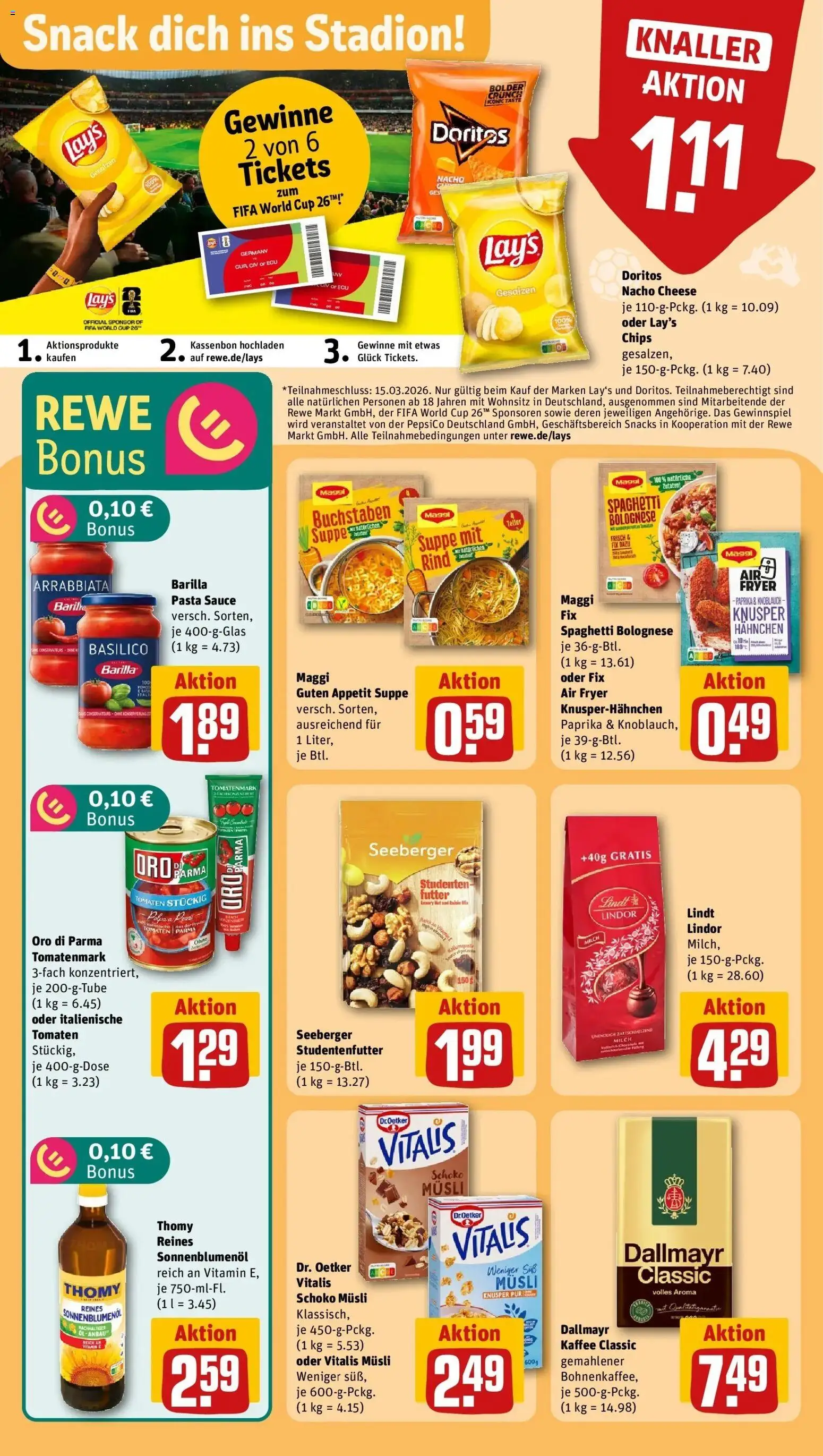 Rewe Prospekt Halle (Saale)	 – gültig ab 02.03.2026 | Seite: 18 | Produkte: Milch, Kaffee, Tomaten, Maggi fix