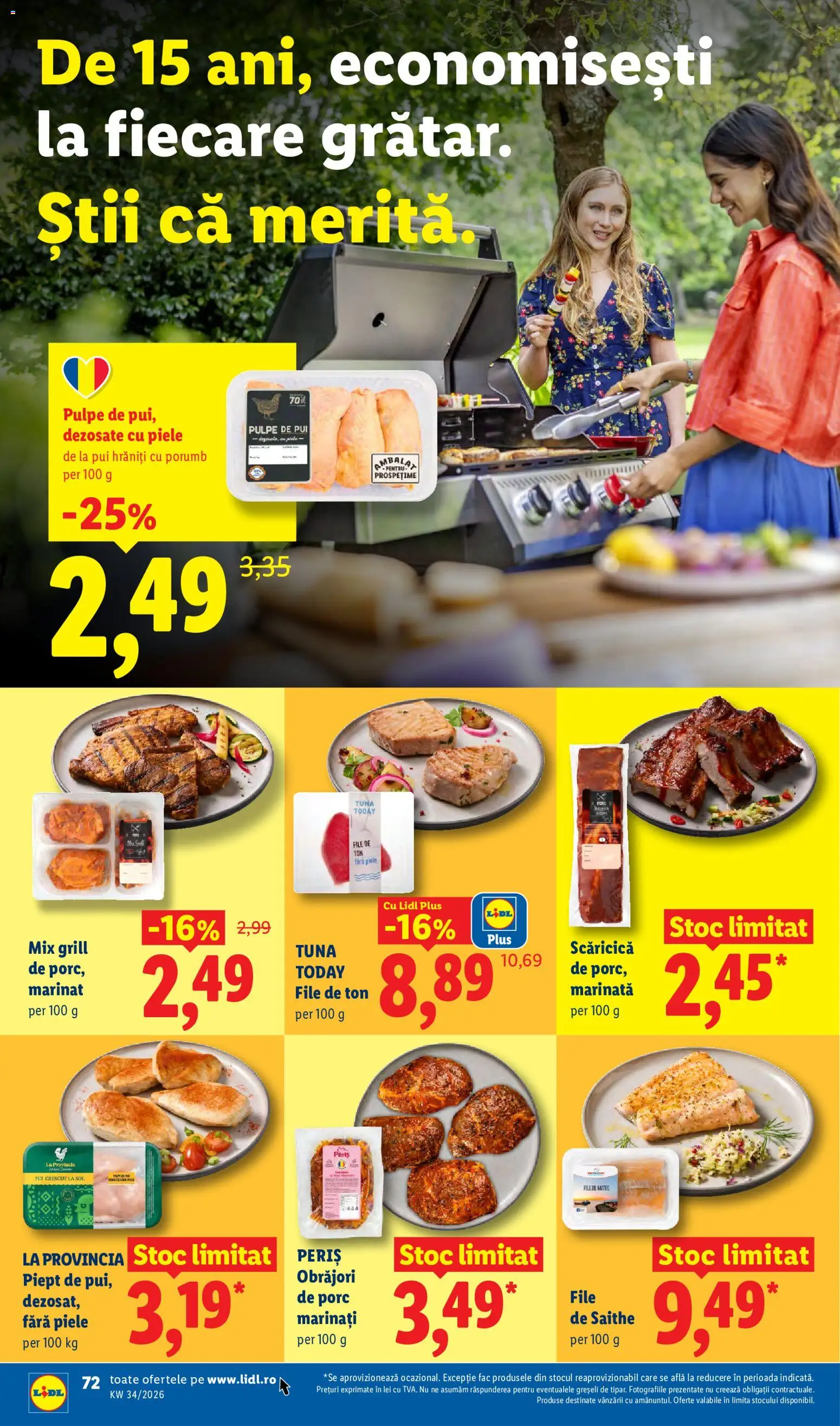 Noul catalog Lidl – valabil de la 17.08.2026 | Pagină: 72 | Produse: Grill, Pui, Porumb, Plus
