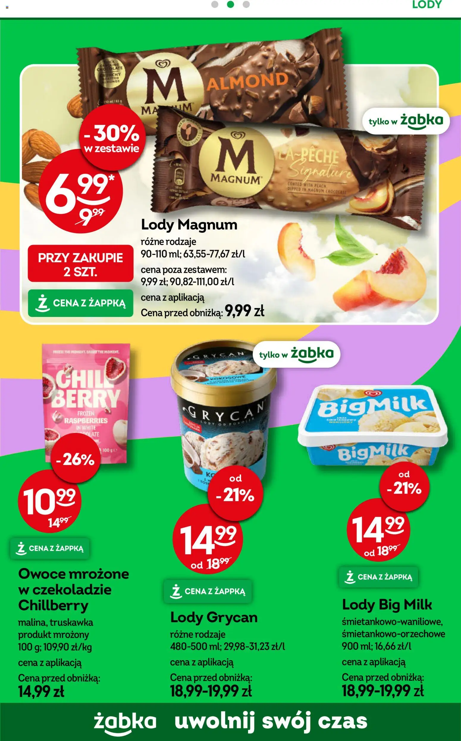 Żabka gazetka od 21.10.2026 | Strona: 65 | Produkty: Magnum, Lody Magnum, Lody, Owoce