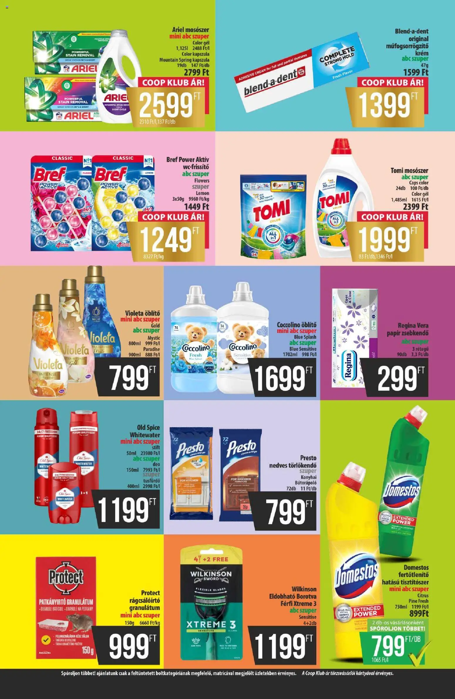 COOP akciós ujság - amely érvényes a következő dátumtól: 2026.10.22. | Oldal: 11 | Termékek: Zsebkendő, Bref, Tálca, Granulátum
