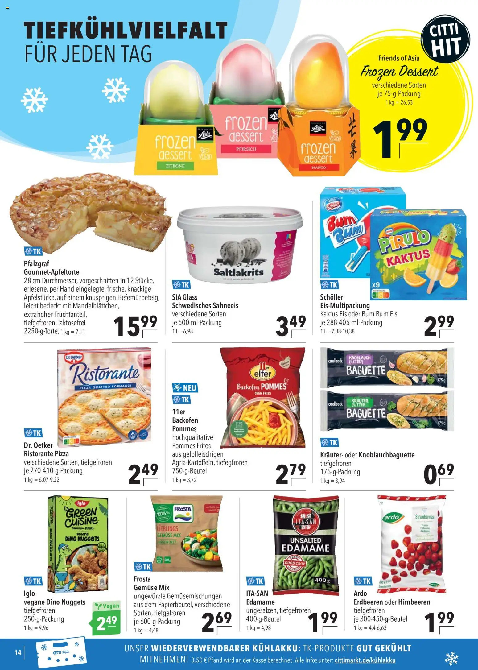 CITTI Markt Prospekt – gültig ab 29.07.2026 | Seite: 14 | Produkte: Ristorante, Pommes frites, Gemüse, Mango