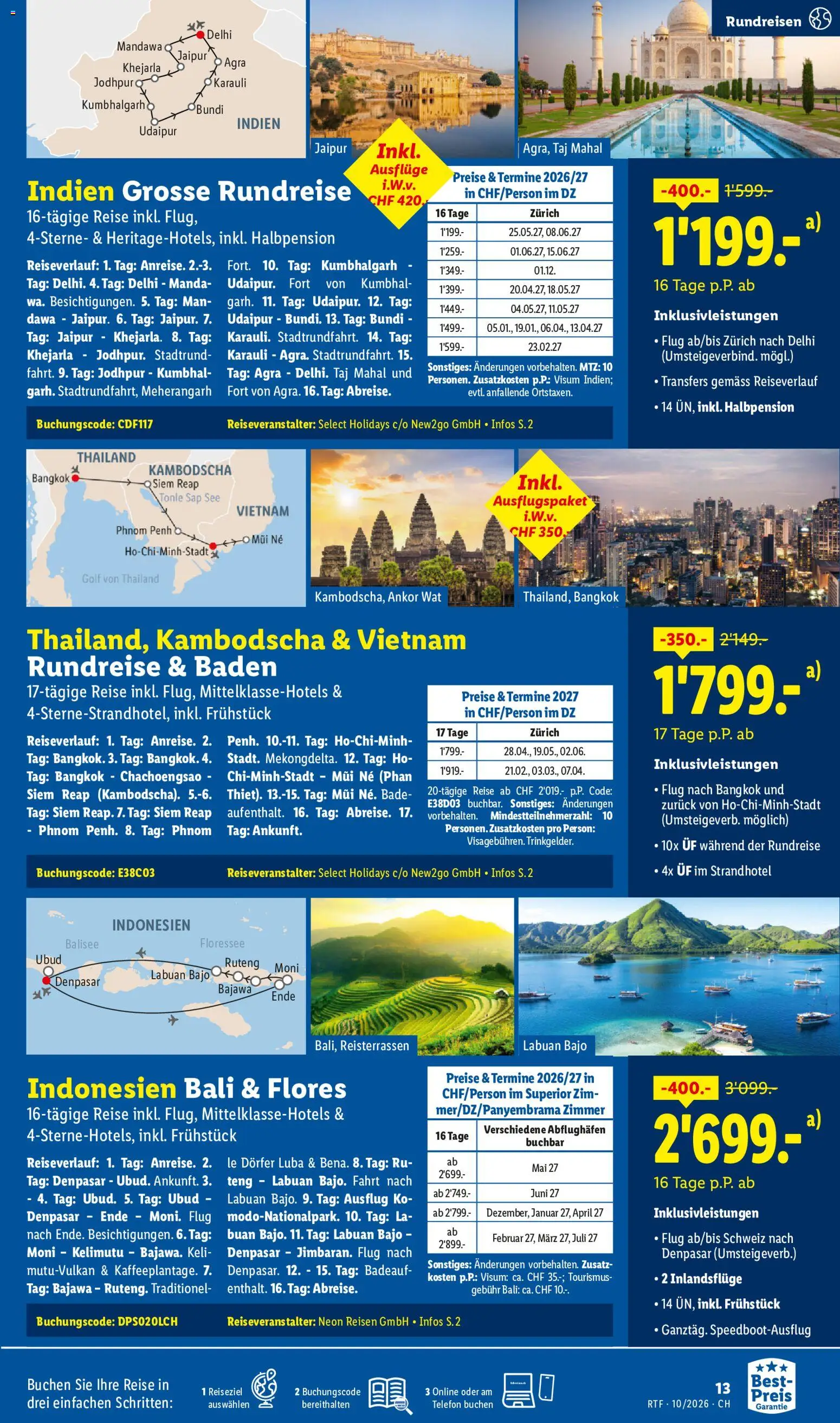 Lidl aktionen Oktober/November Reise-Highlights – gültig ab 14.10.2026 | Seite: 13