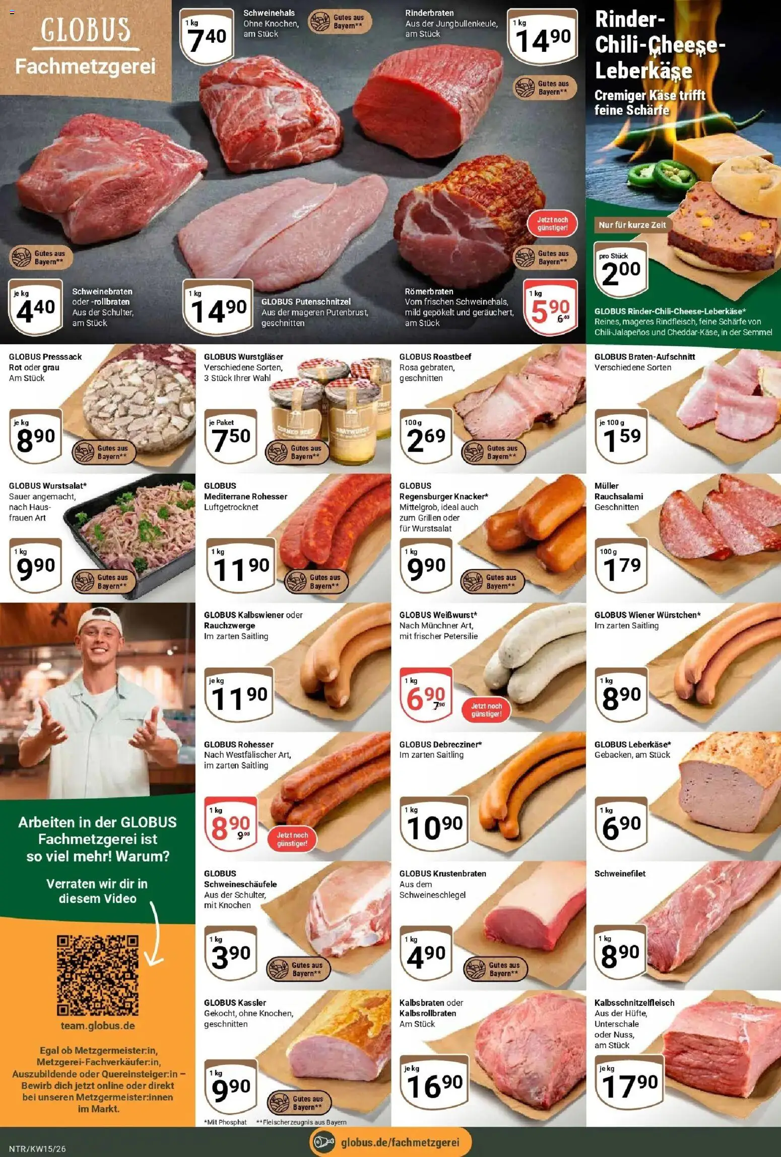 Globus prospekt Neutraubling	 – gültig ab 07.04.2026 | Seite: 6 | Produkte: Roastbeef, Schweinefilet, Putenschnitzel, Leberkase