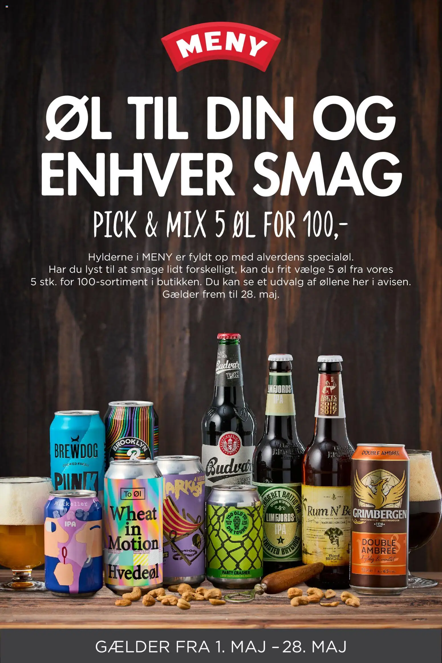 Meny tilbudsavis – gyldig fra 01.05.2026 | Side: 1 | Produkter: Øl, Lime