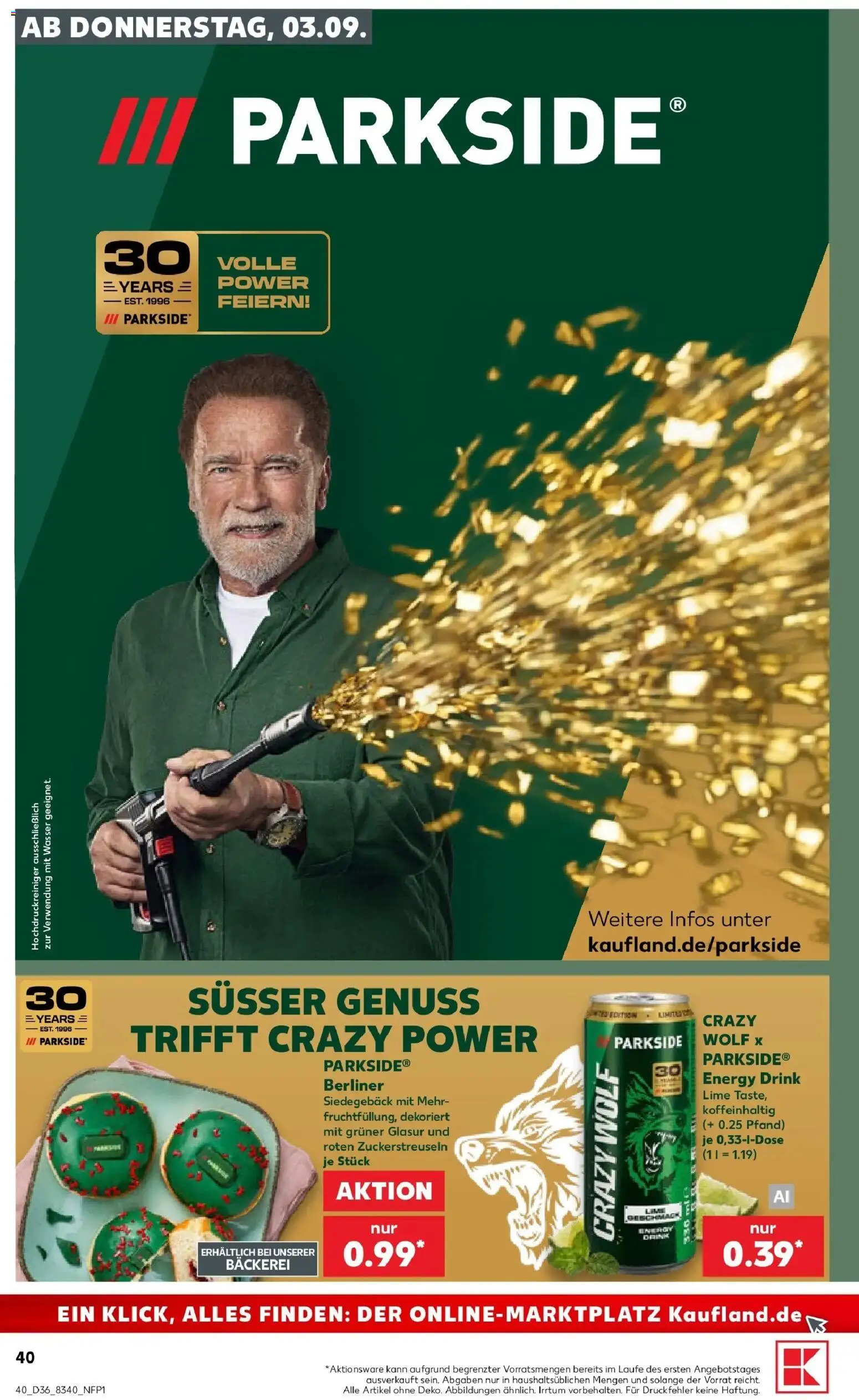 Prospekt Kaufland ab 31.08.2026 » Angebote Online zum Blättern | Seite: 49 | Produkte: Berliner, Bäckerei, Wasser, Hochdruckreiniger