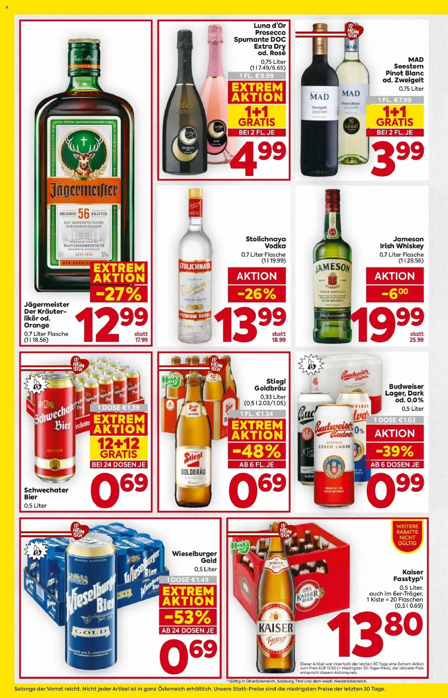 Billa Flugblatt - Kitzbuehe ab 17.09.2026 - Angebote, Prospekt | Seite: 14 | Produkte: Whiskey, Prosecco, Bier