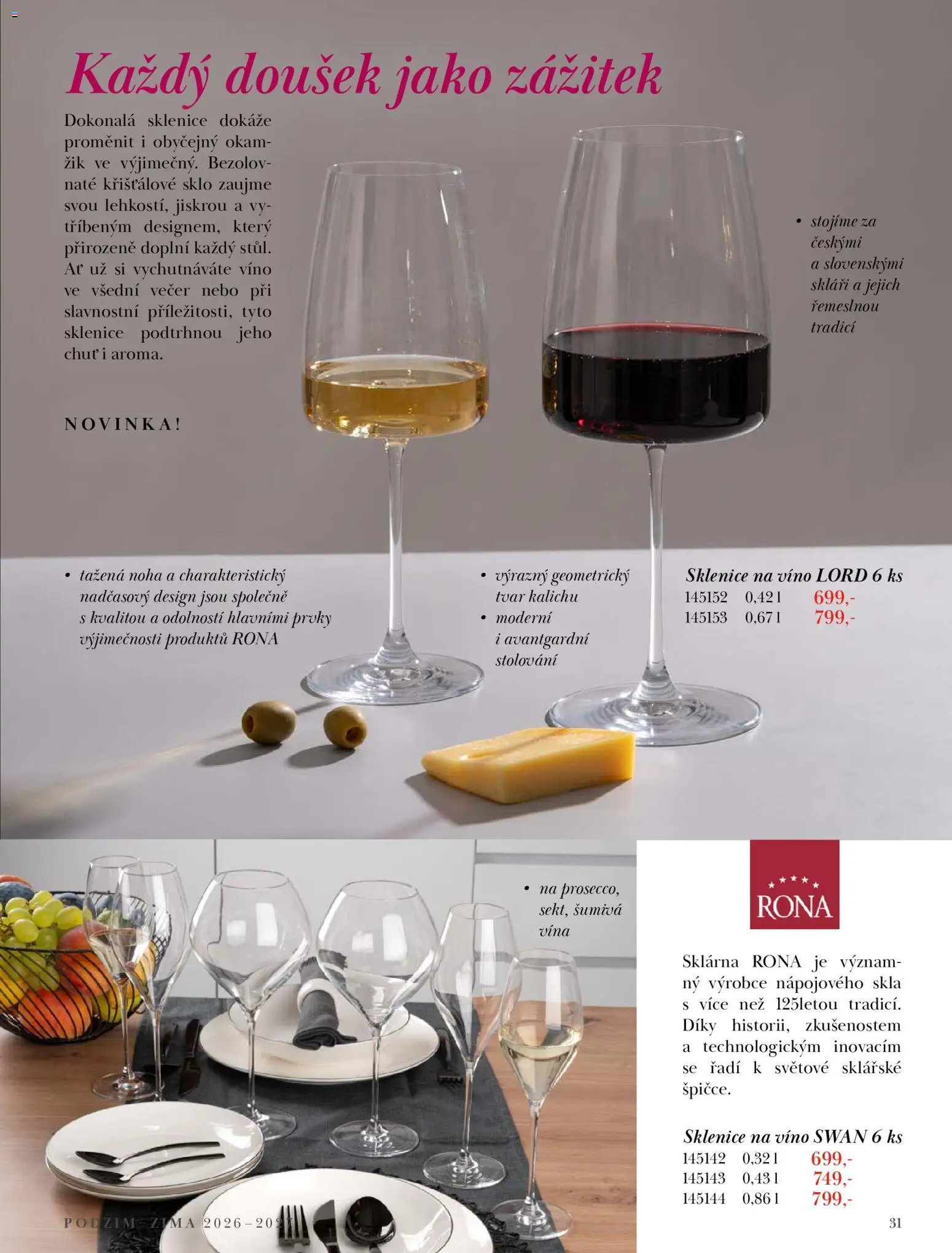 Orion katalog - Podzim/zima 2026/2027 od 22.09.2026 | Strana: 31 | Produkty: Víno, Sklenice na víno, Sklenice