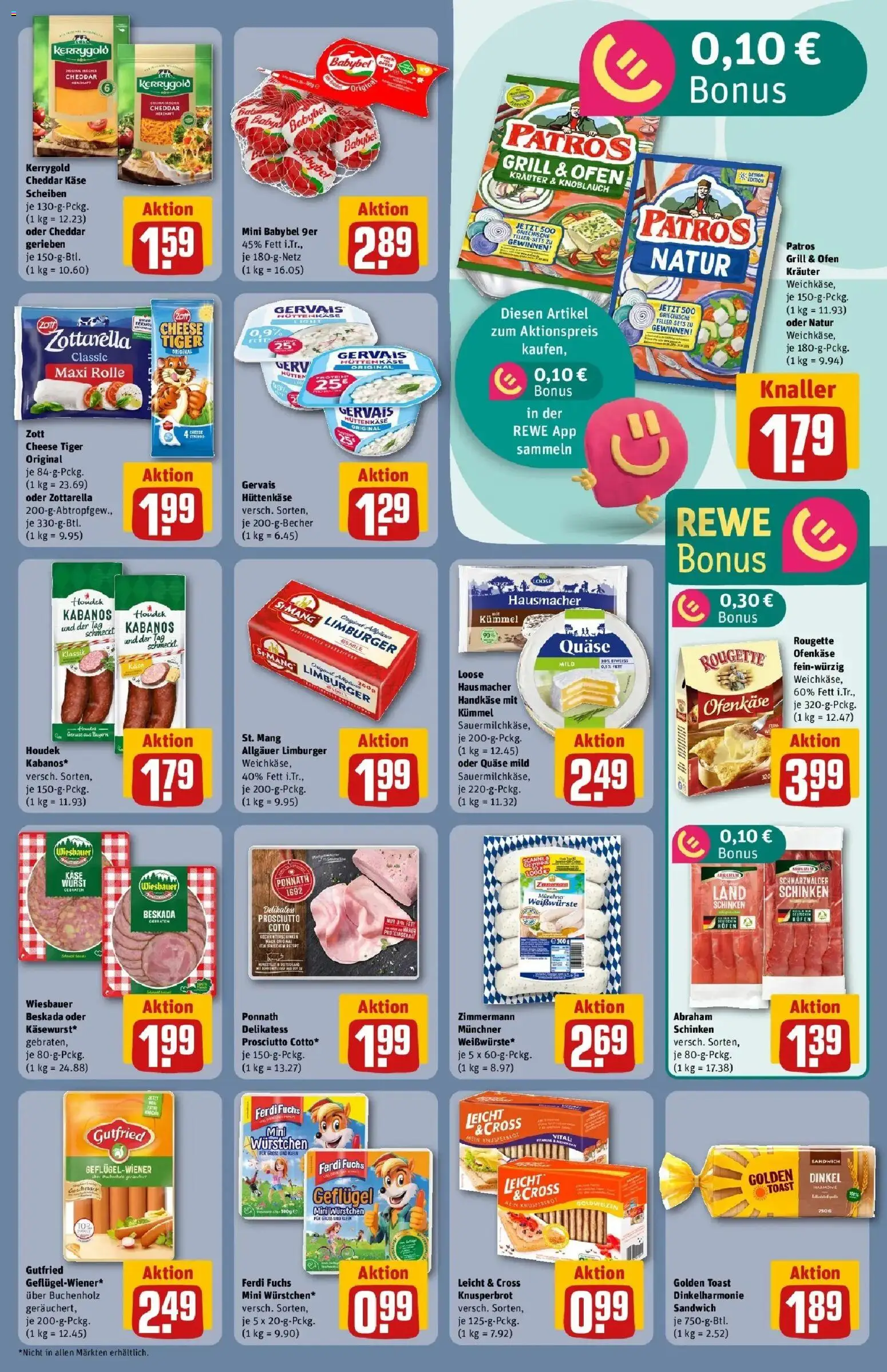 Rewe Prospekt Zeitlarn – gültig ab 17.05.2026 | Seite: 15 | Produkte: Käse, Rougette ofenkase, Patros, Wurst