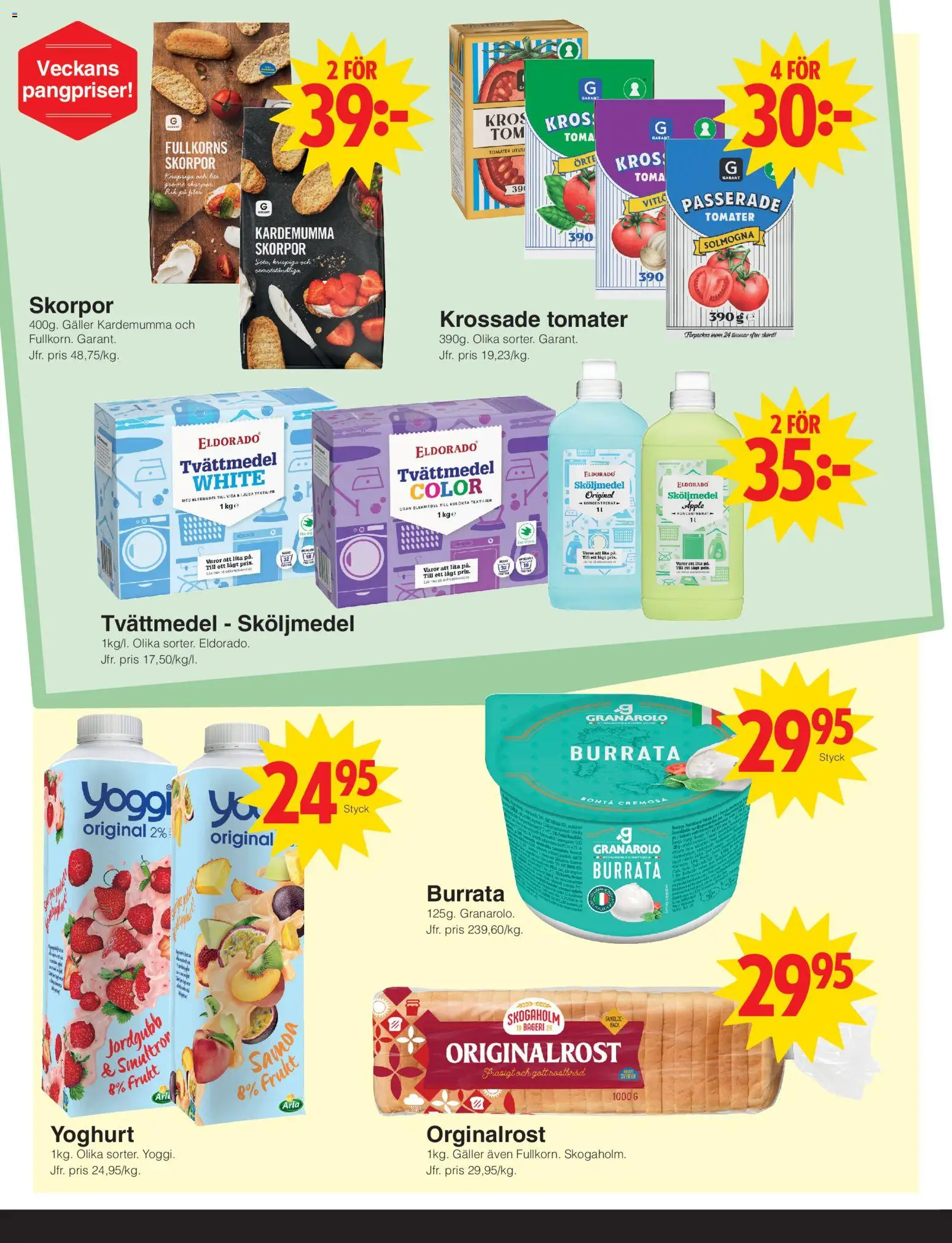 Matöppet reklamblad aktuell från 20/07/2026 | Sida: 2 | Produkter: Bageri, Krossade tomater, Galler, Skorpor