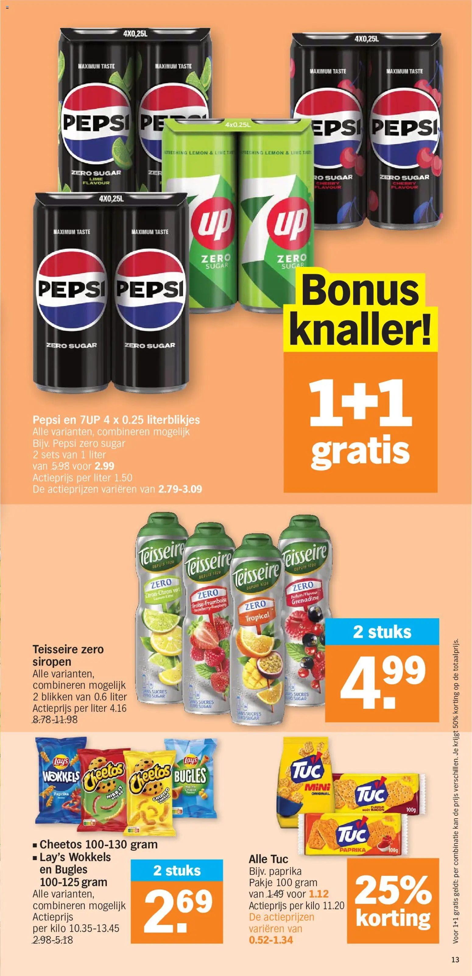 {H1} | Pagina: 13 | Producten: Paprika, Cheetos, 7up, Kan