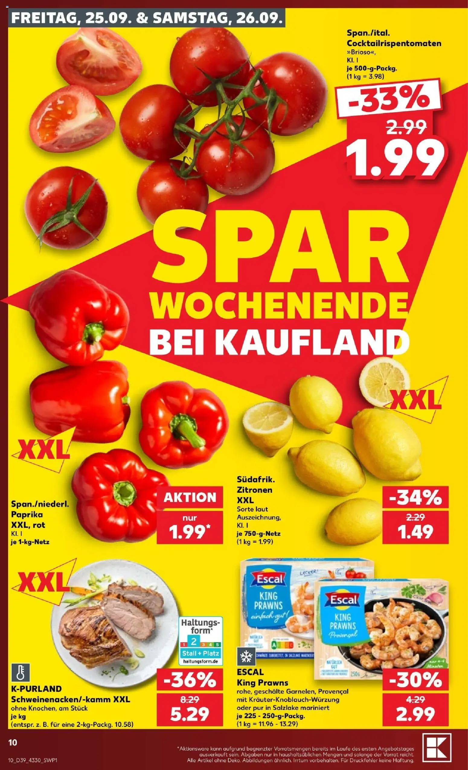 Kaufland Prospekt Potsdam – gültig ab 24.09.2026 | Seite: 10 | Produkte: Paprika, Zitronen