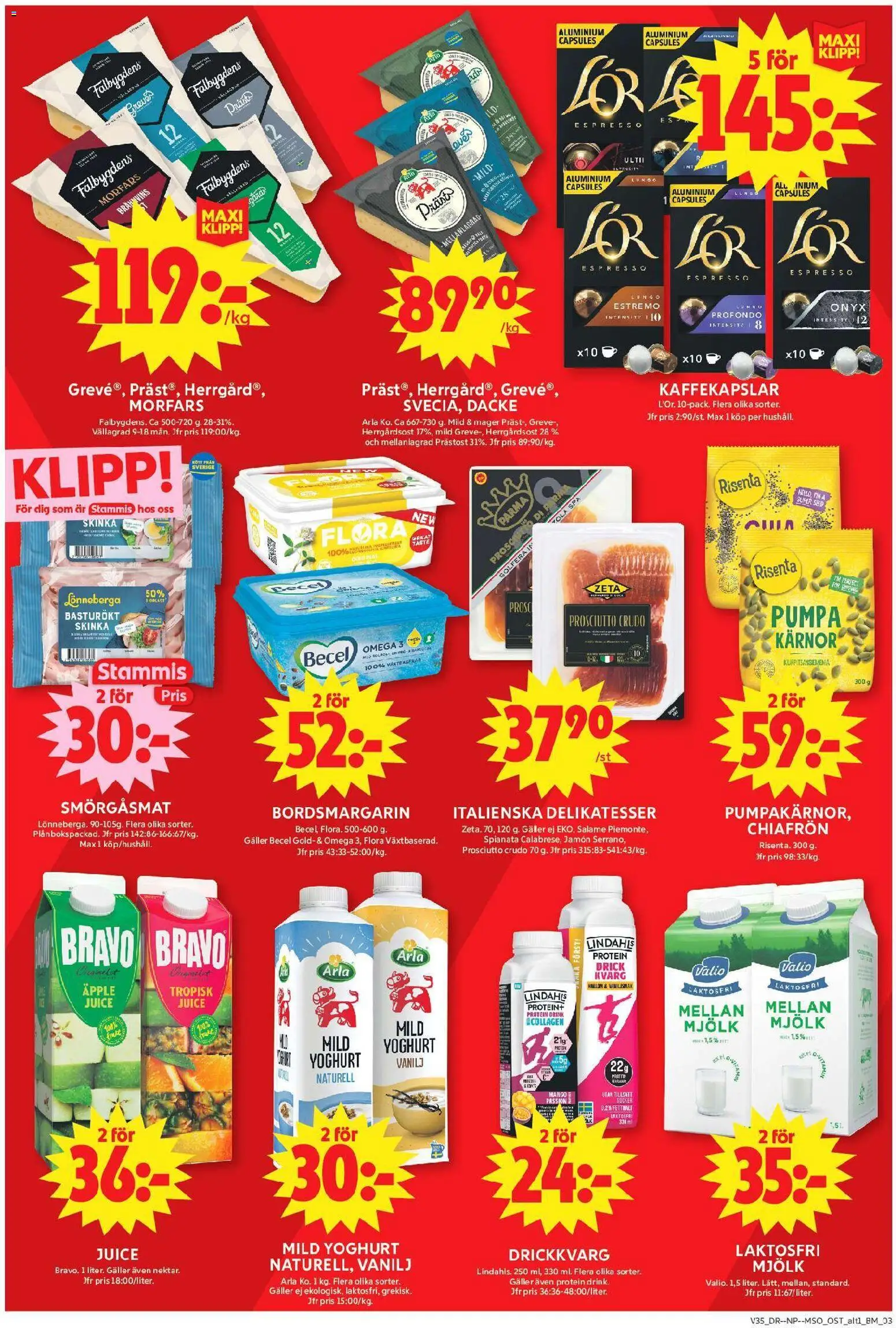 ICA Maxi reklamblad aktuell från 24/08/2026 | Sida: 7 | Produkter: Mjölk, Yoghurt, Juice, Lever