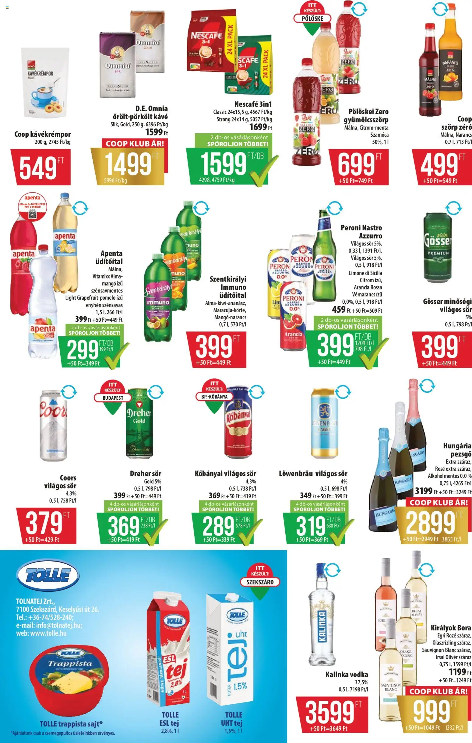 COOP akciós ujság - amely érvényes a következő dátumtól: 2026.07.30. | Oldal: 10 | Termékek: Tej, Sör, Narancs, Mangó