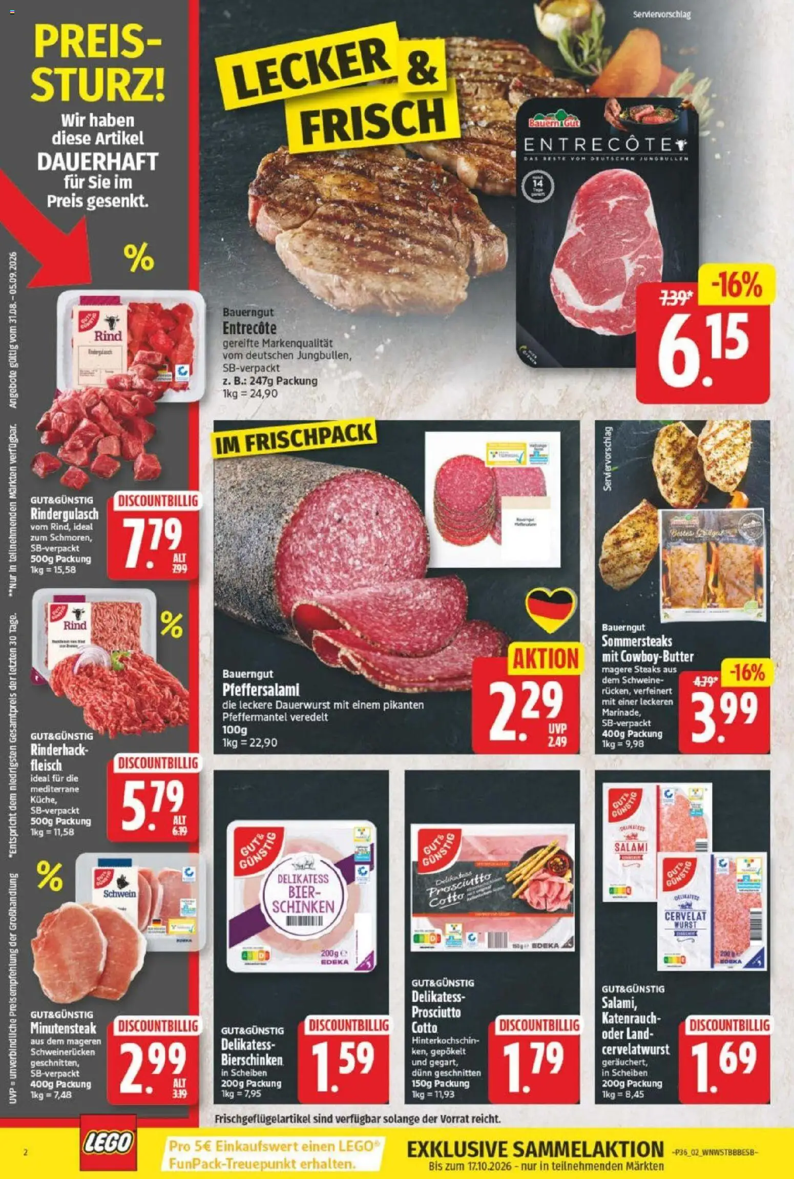 NP Discount - Blaetterkatalog – gültig ab 31.08.2026 | Seite: 4 | Produkte: Rindergulasch, Schweinerucken, Schinken, Fleisch