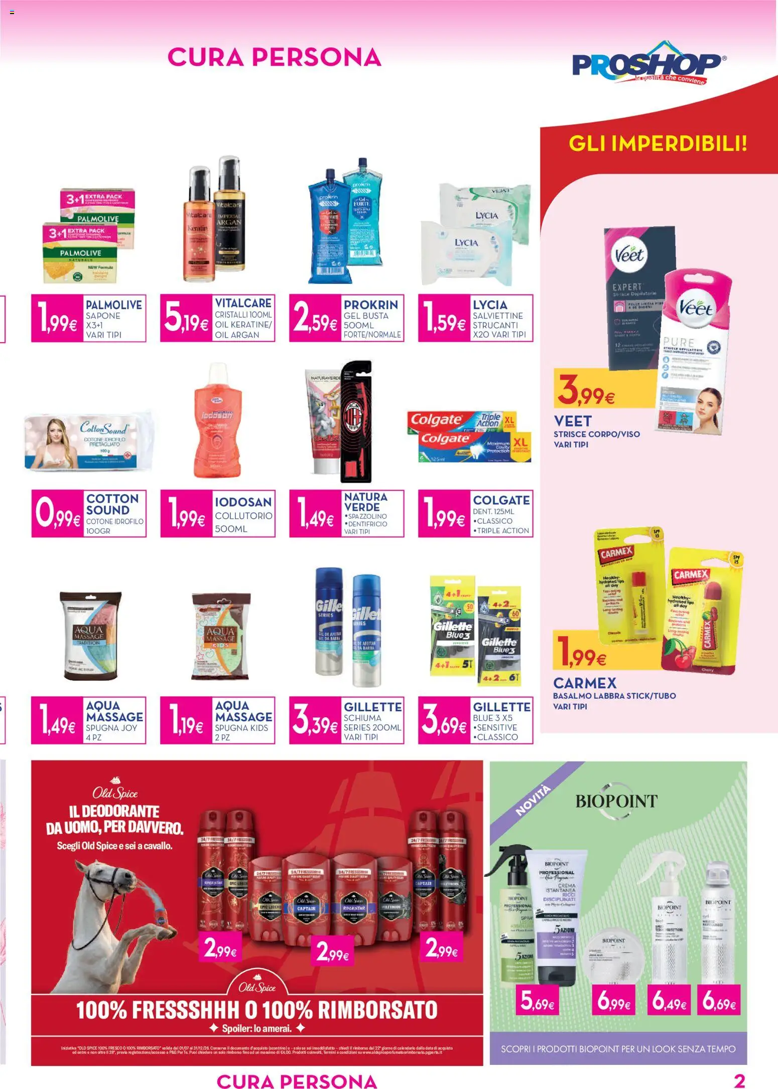 Volantino Proshop del 03/09/2026 | Pagina: 3 | Prodotti: Spugna, Crema, Strisce, Deodorante