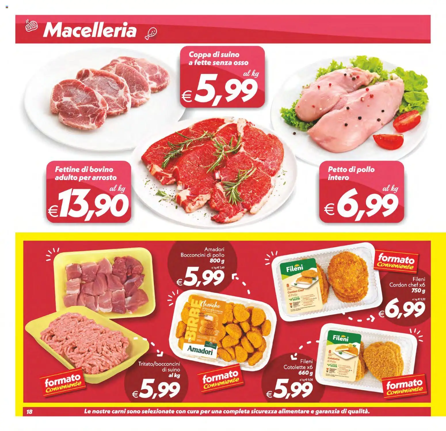 Volantino SuperConveniente del 02/10/2026 | Pagina: 18 | Prodotti: Bovino, Petto di Pollo, Arrosto, Suino