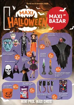 Maxi Bazar - Prévisualisation de Maxi Bazar - Catalogue Halloween valide à partir de 02/10/2026
