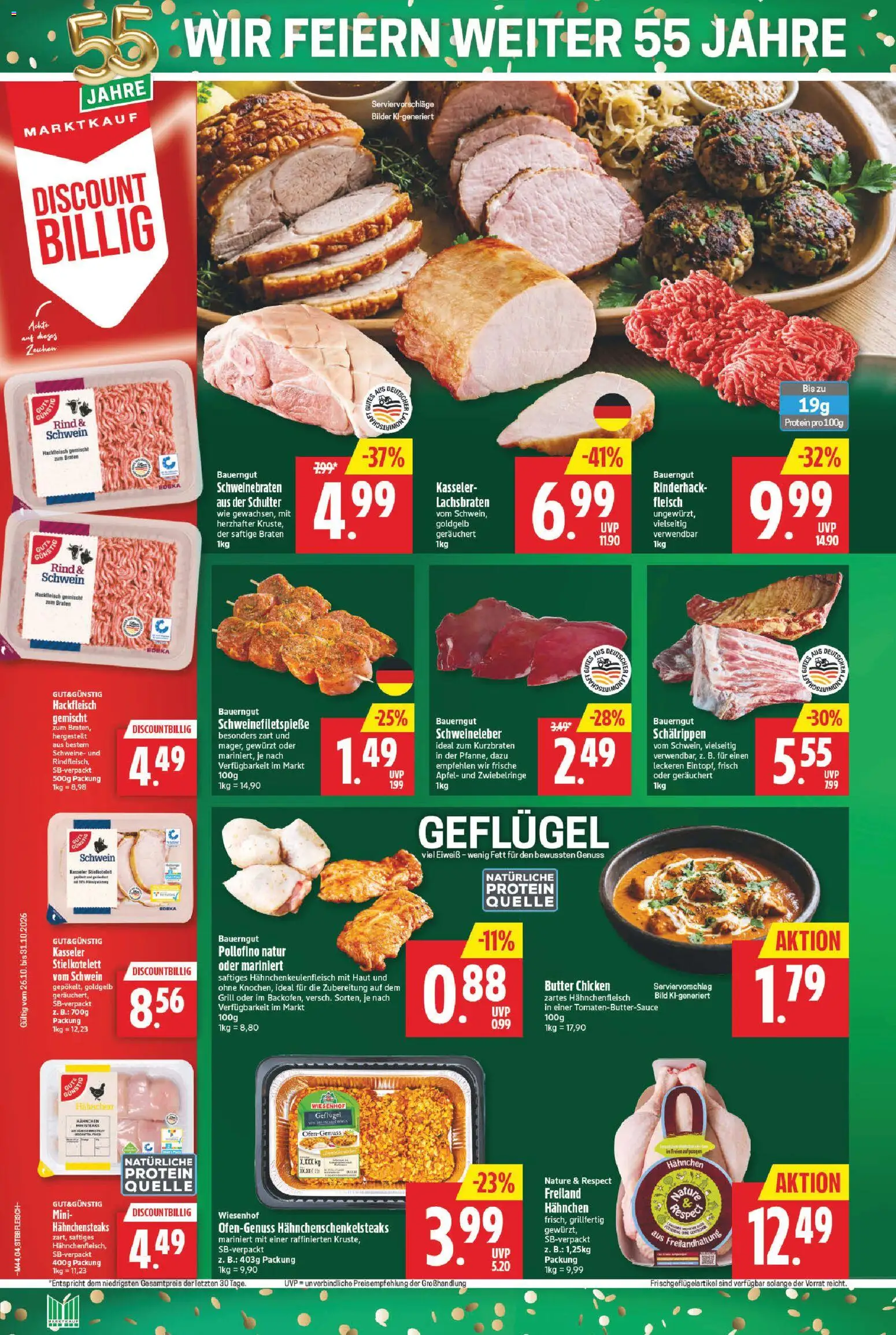 Marktkauf Prospekt – gültig ab 26.10.2026 | Seite: 4 | Produkte: Grill, Hahnchen, Bauerngut, Hackfleisch