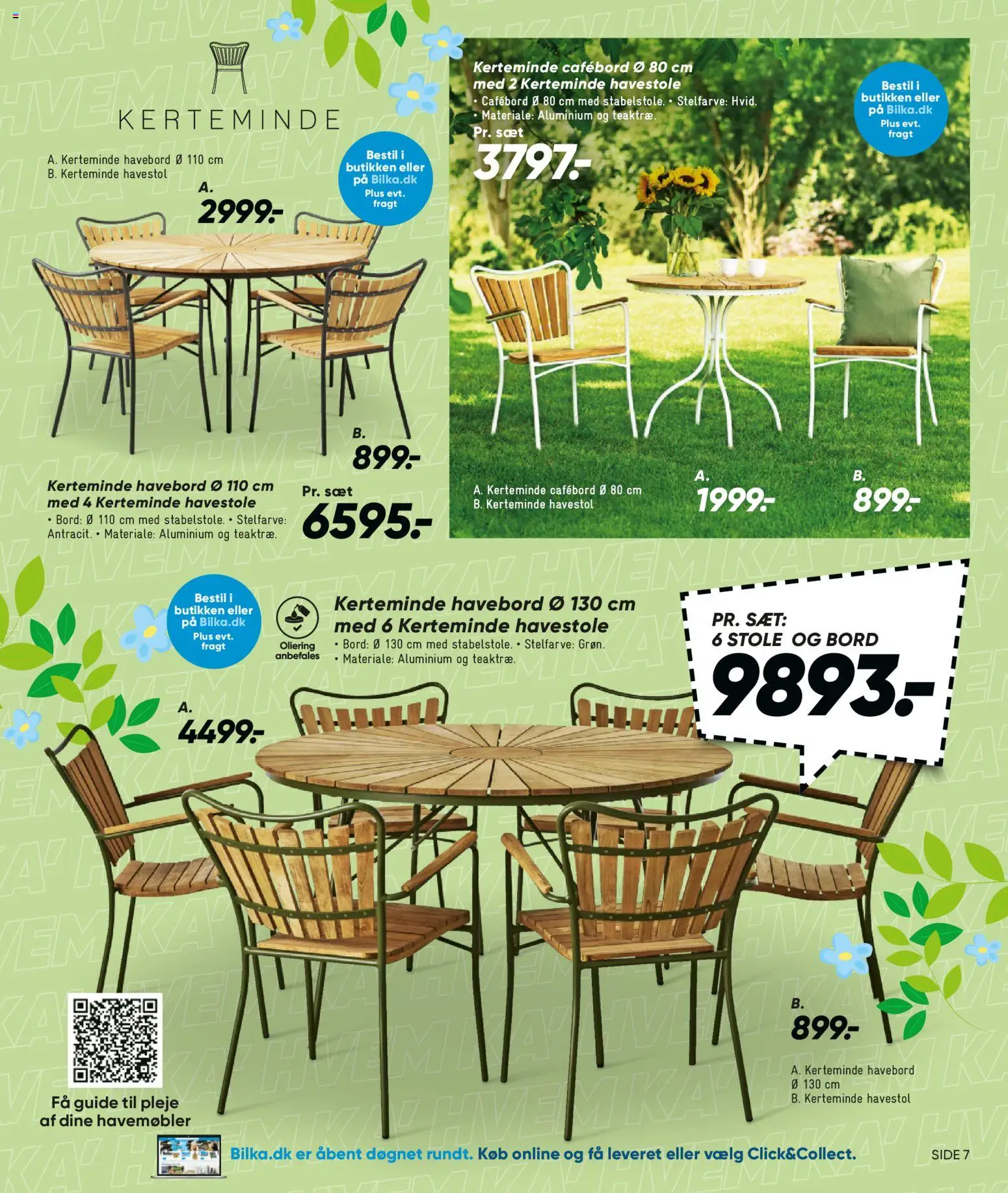 Bilka tilbudsavis – gyldig fra 27.03.2026 | Side: 7 | Produkter: Bord, Havemøbler, Havestole