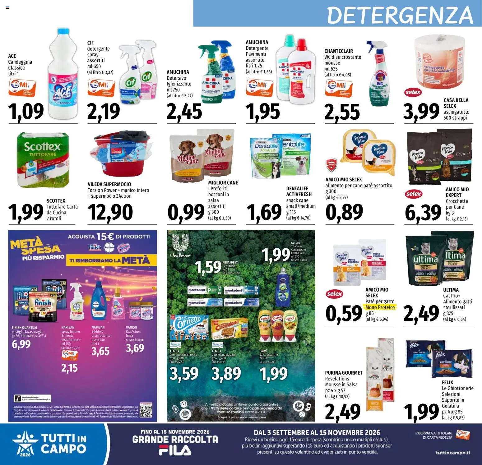 Volantino EMI del 03/09/2026 | Pagina: 30 | Prodotti: Paté, Dentifricio, Detergente, Lavastoviglie