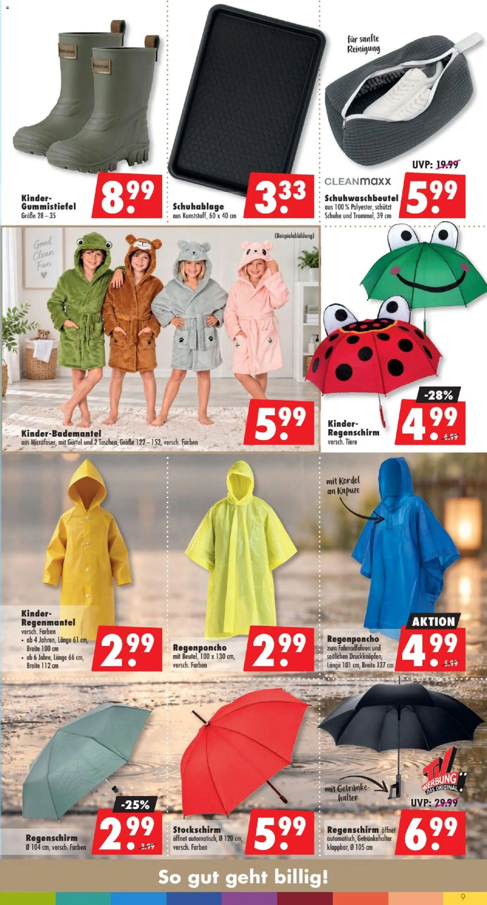 Mäc Geiz Prospekt – gültig ab 12.10.2026 | Seite: 9 | Produkte: Gummistiefel, Regenschirm, Gürtel