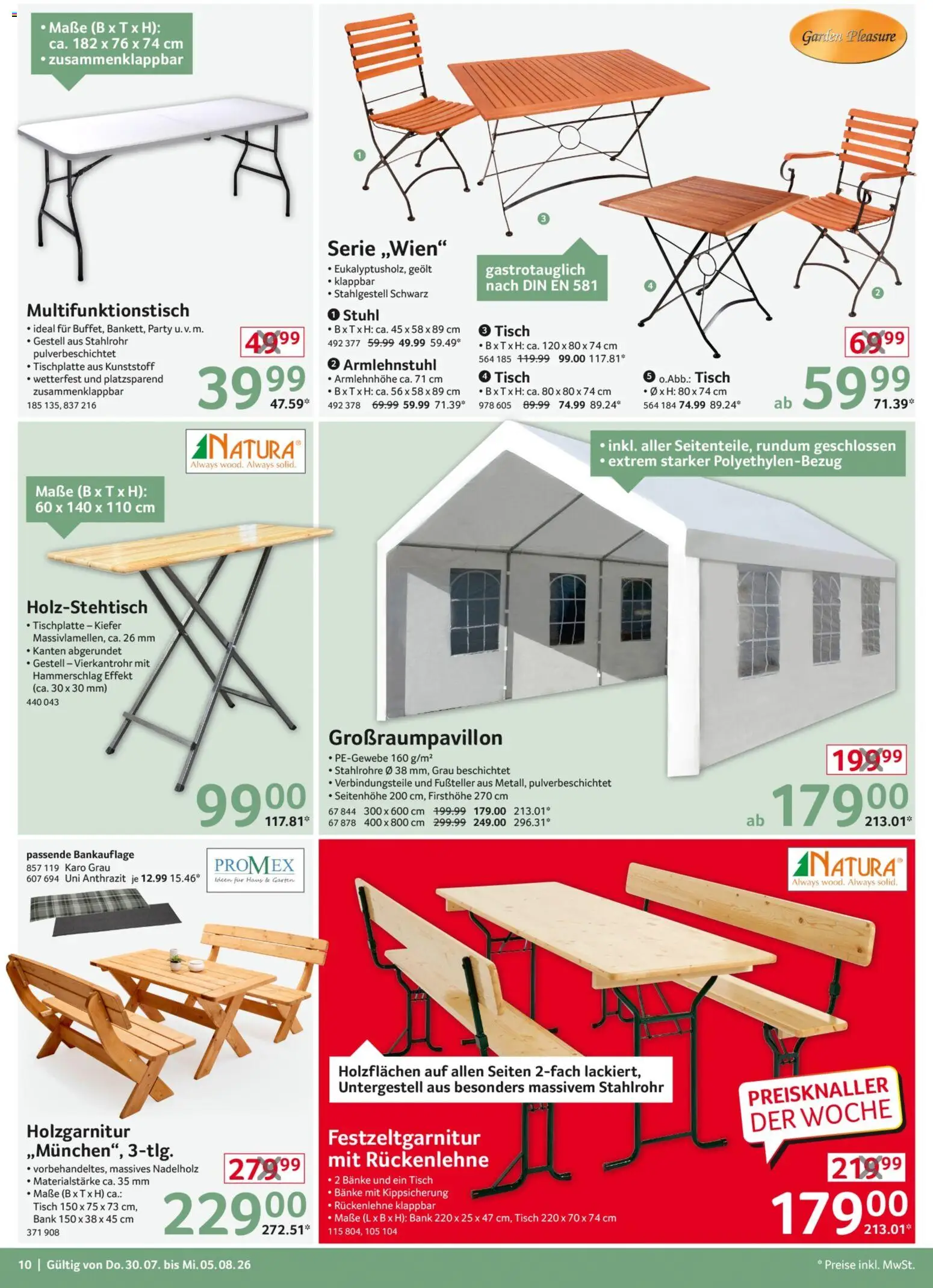 Selgros  Non Food – gültig ab 30.07.2026 | Seite: 10 | Produkte: Tisch, Stuhl