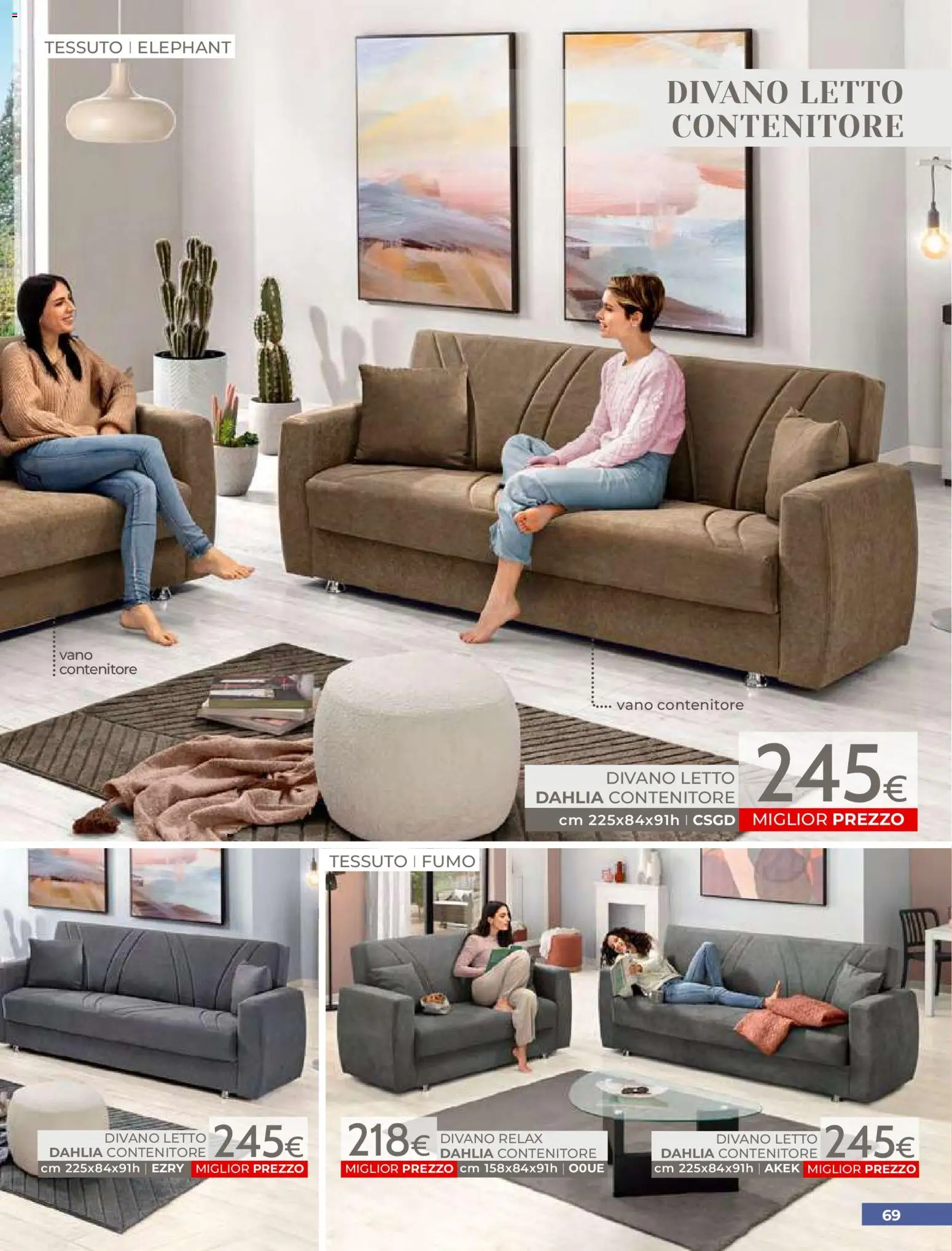 Volantino Mondo Convenienza del 01.04.2026 | Pagina: 71 | Prodotti: Divano letto, Letto contenitore, Contenitore, Letto