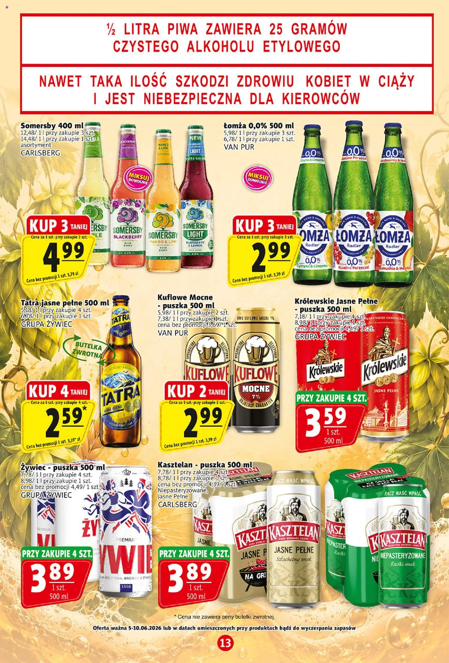 Prim Market gazetka od 05.06.2026 | Strona: 13 | Produkty: Cytryna, Limonka, Piwo, Somersby
