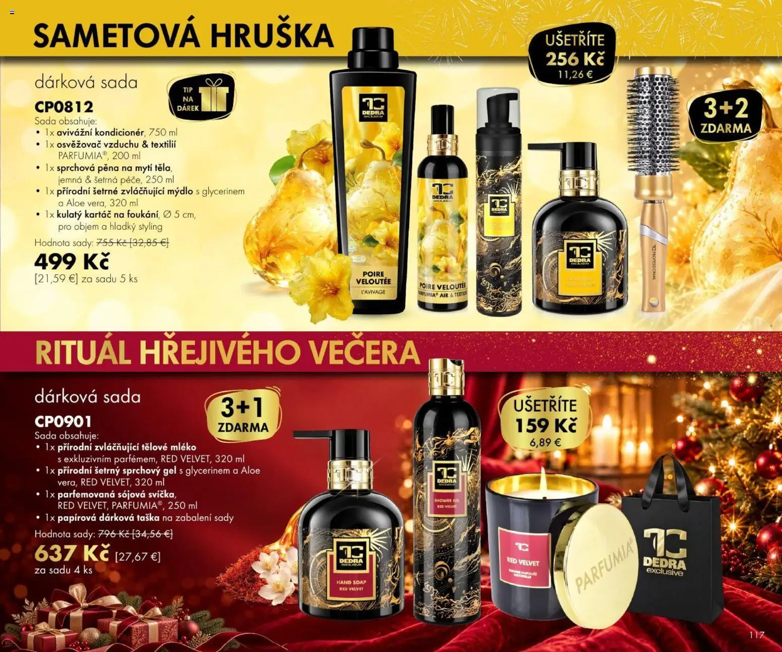 Nové Dedra akcie – leták je platný od 23.10.2026 | Strana: 17 | Produkty: Mydlo, Sprchový gél, Taška, Pena