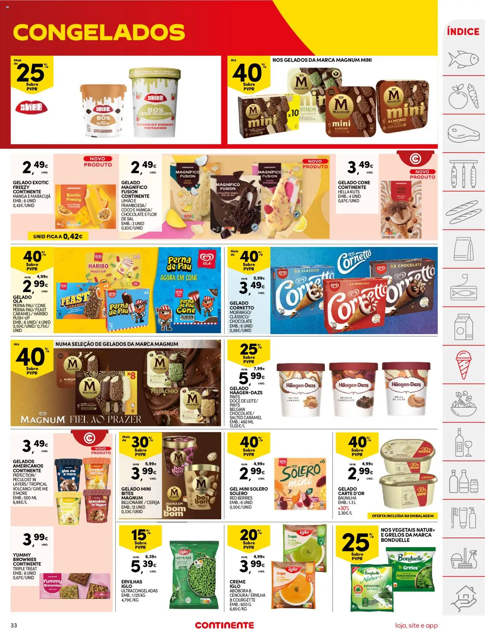Continente folheto │ válido de 16.06.2026 | Página: 33 | Produtos: Espinafres, Grelos, Sal, Sopa