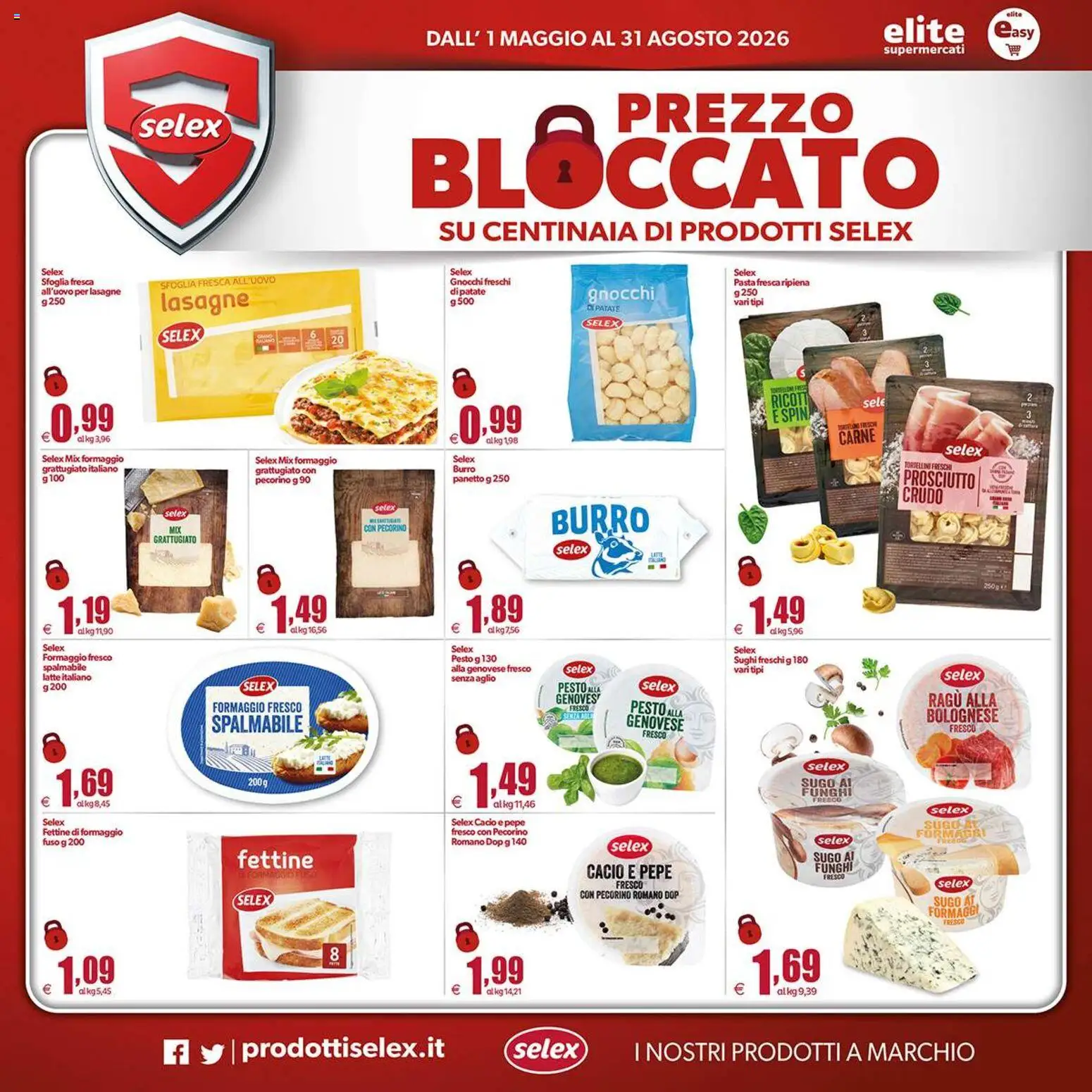 Volantino Elite Supermercati del 01.05.2026 | Pagina: 7 | Prodotti: Pepe, Prosciutto, Gnocchi, Sugo