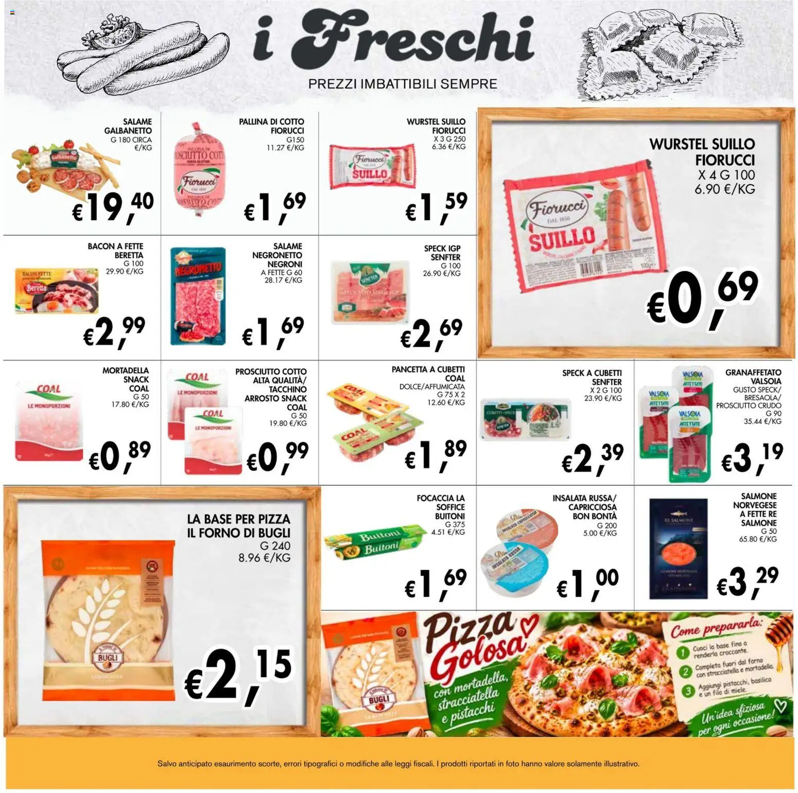 Volantino Coal del 08/10/2026 | Pagina: 15 | Prodotti: Focaccia, Pancetta, Basilico, Bacon