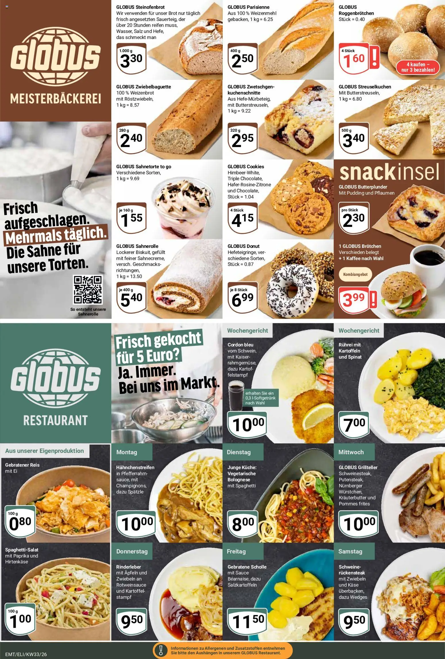 Globus Prospekt Erfurt – gültig ab 10.08.2026 | Seite: 11 | Produkte: Kaffee, Zwetschgen, Brot, Reis