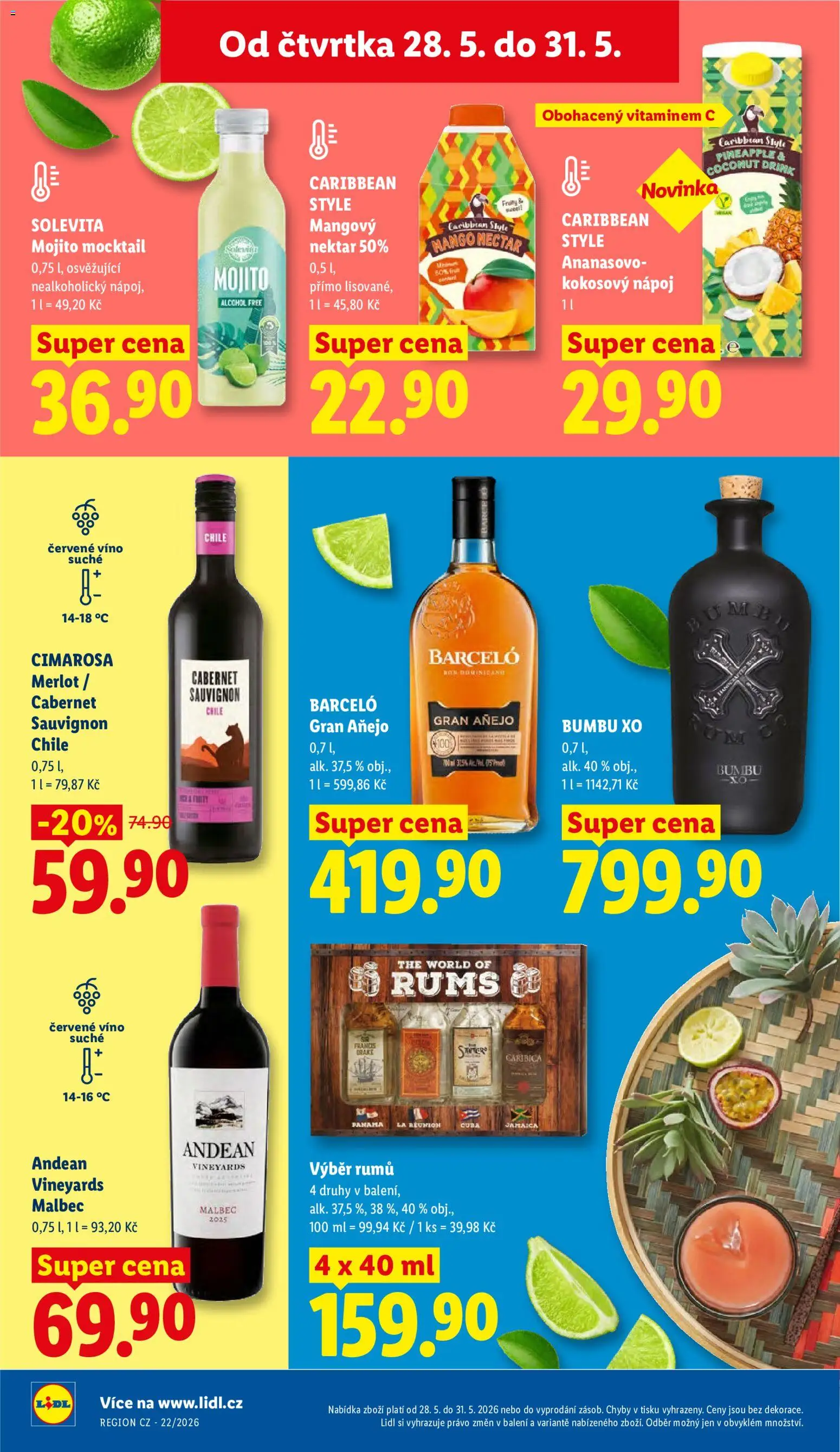 Lidl leták od 28.05.2026 | Strana: 18 | Produkty: Rum, Víno, Červené víno, Solevita