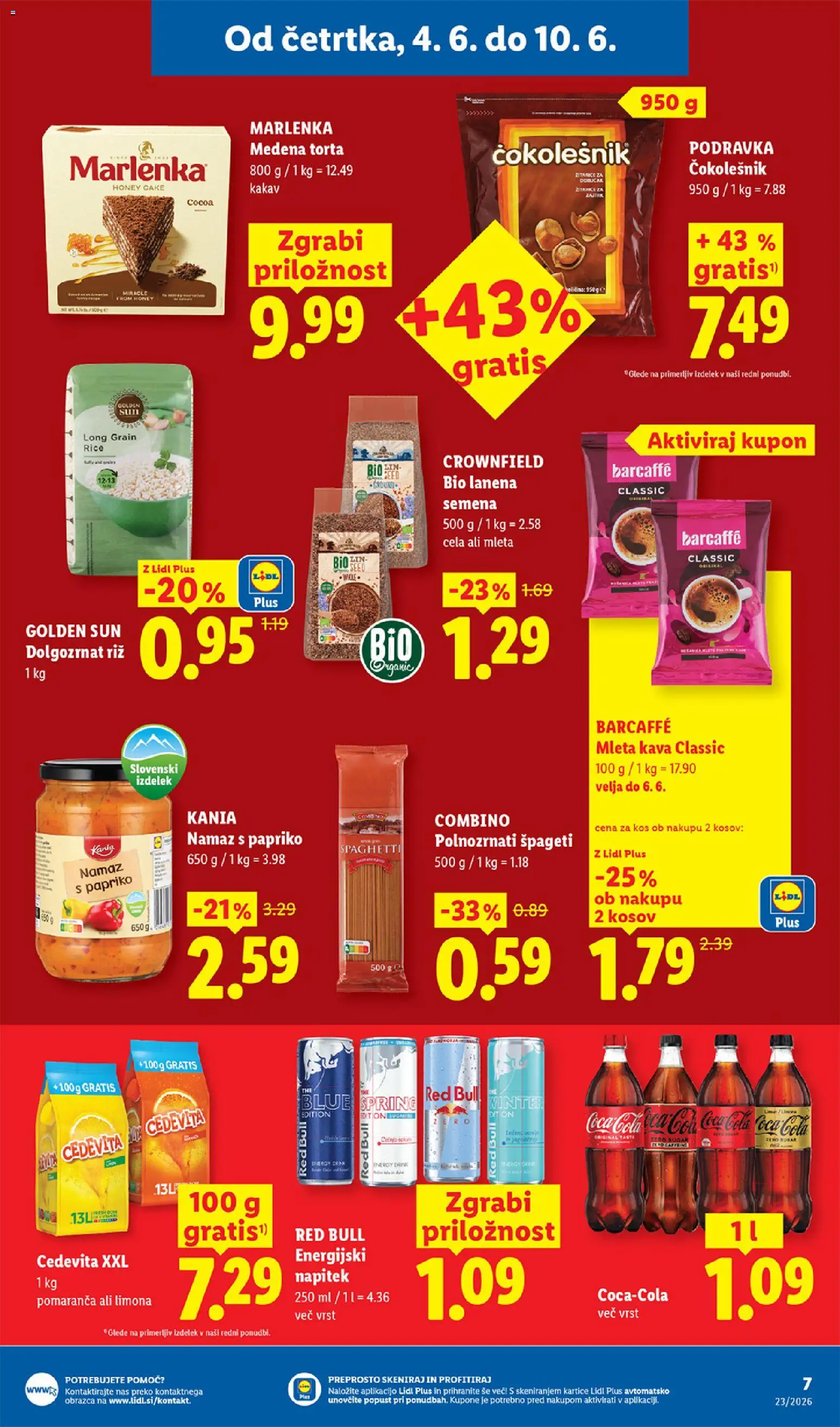 Novi Lidl katalog ponudbe – veljaven od 04.06.2026 | Stran: 7 | Izdelki: Namaz, Kos, Riz, Limona