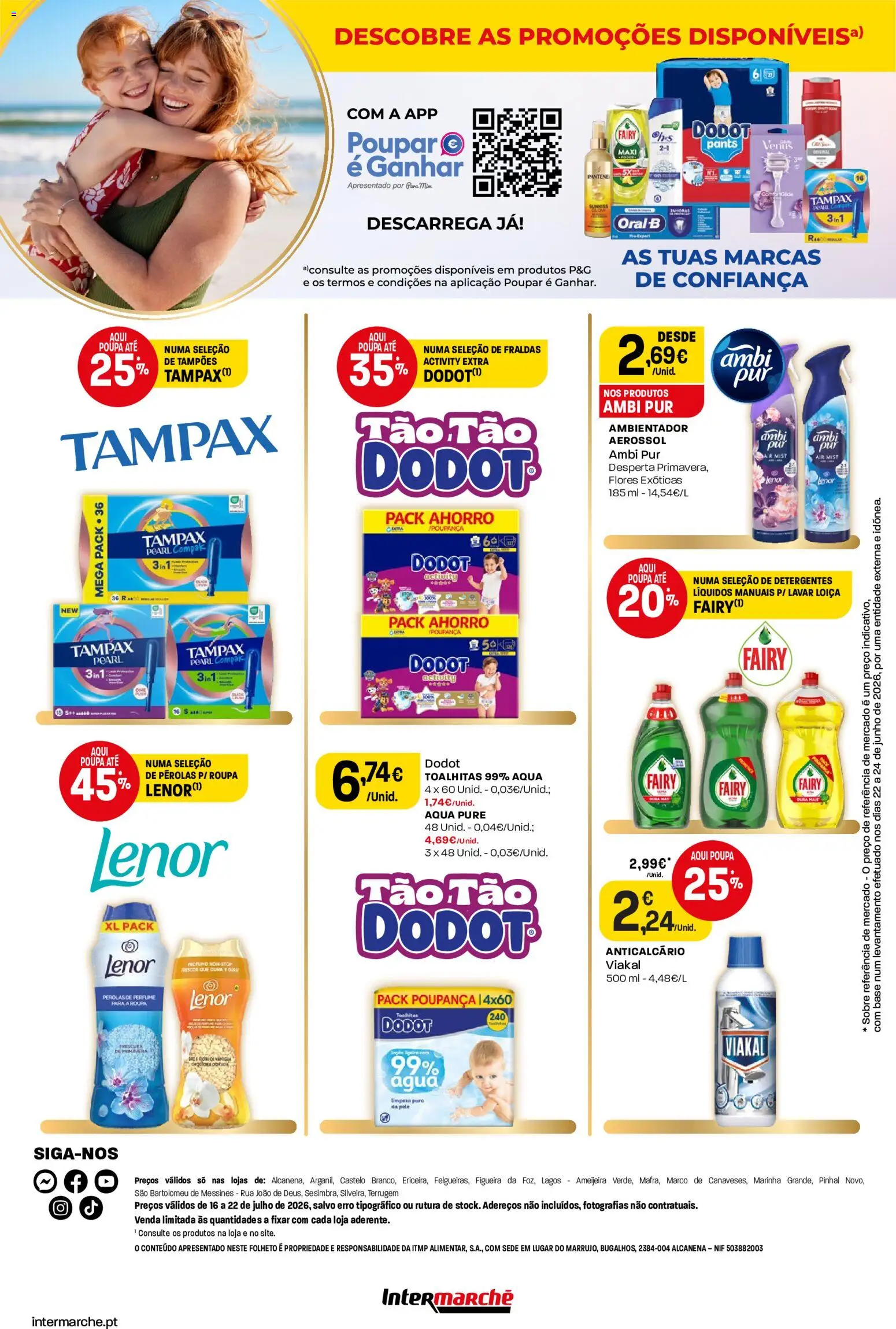Intermarché Folheto Mini │ válido de 16/07/2026 | Página: 2 | Produtos: Agua, Fraldas, Perfume, Base