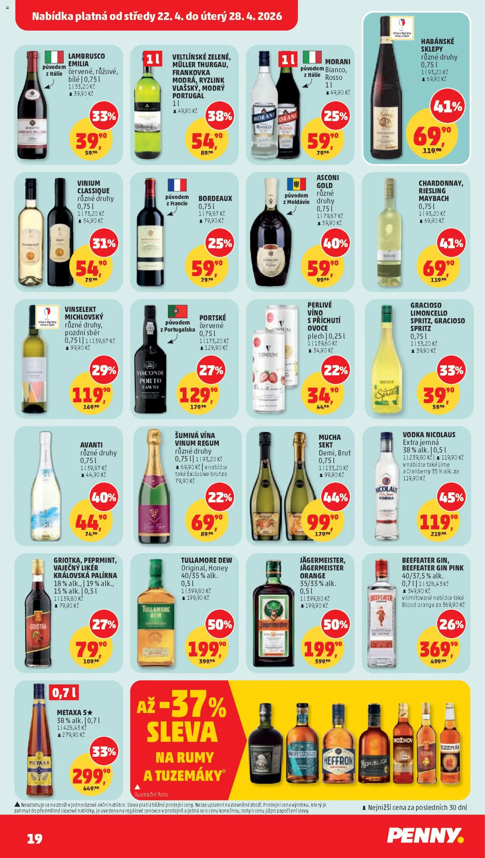 Penny Market leták od 22.04.2026 | Strana: 19 | Produkty: Ovoce, Lambrusco, Sekt, Vaječný Likér