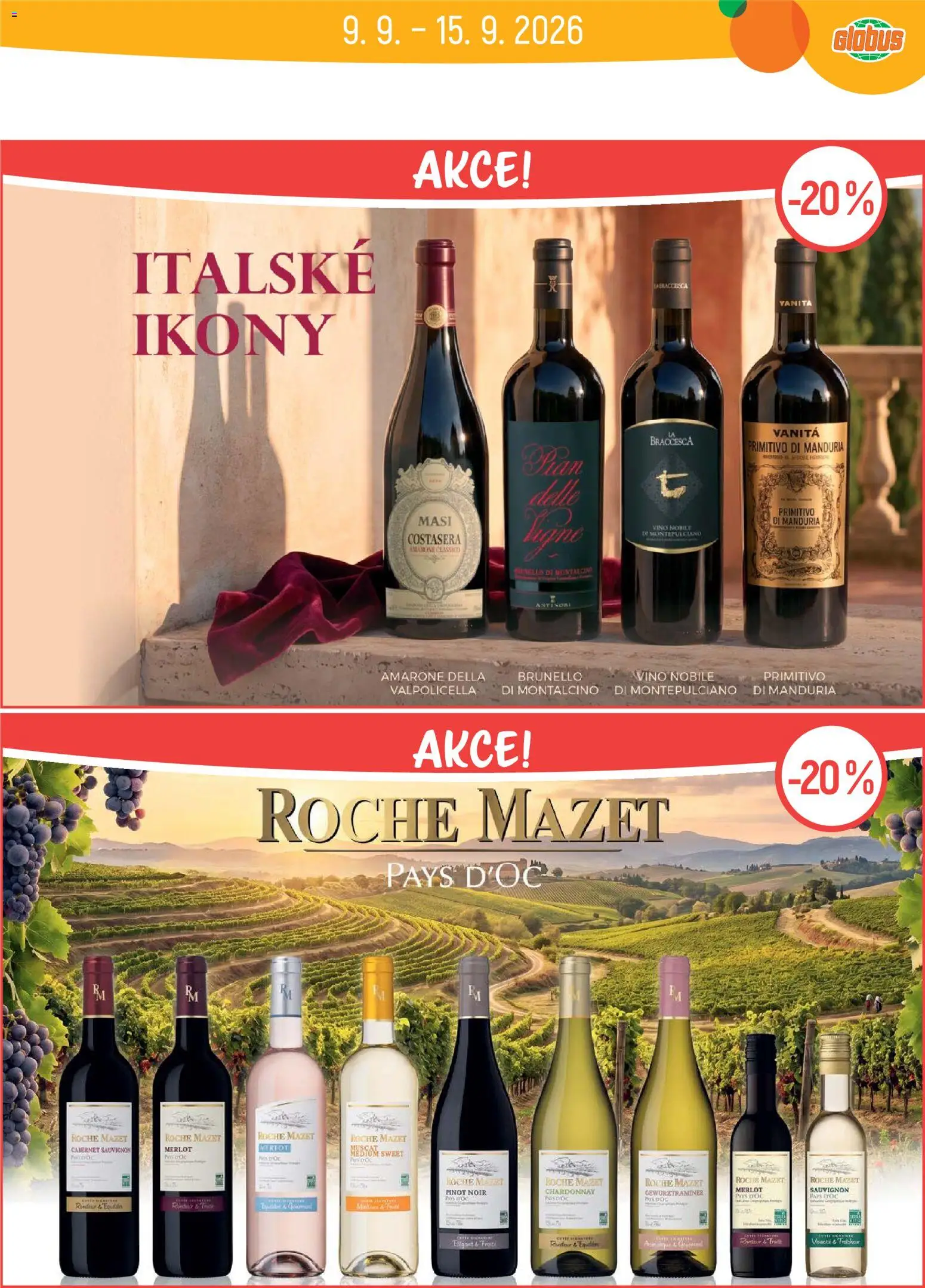 Globus leták od 09.09.2026 | Strana: 30 | Produkty: Globus, Víno, Merlot, Primitivo
