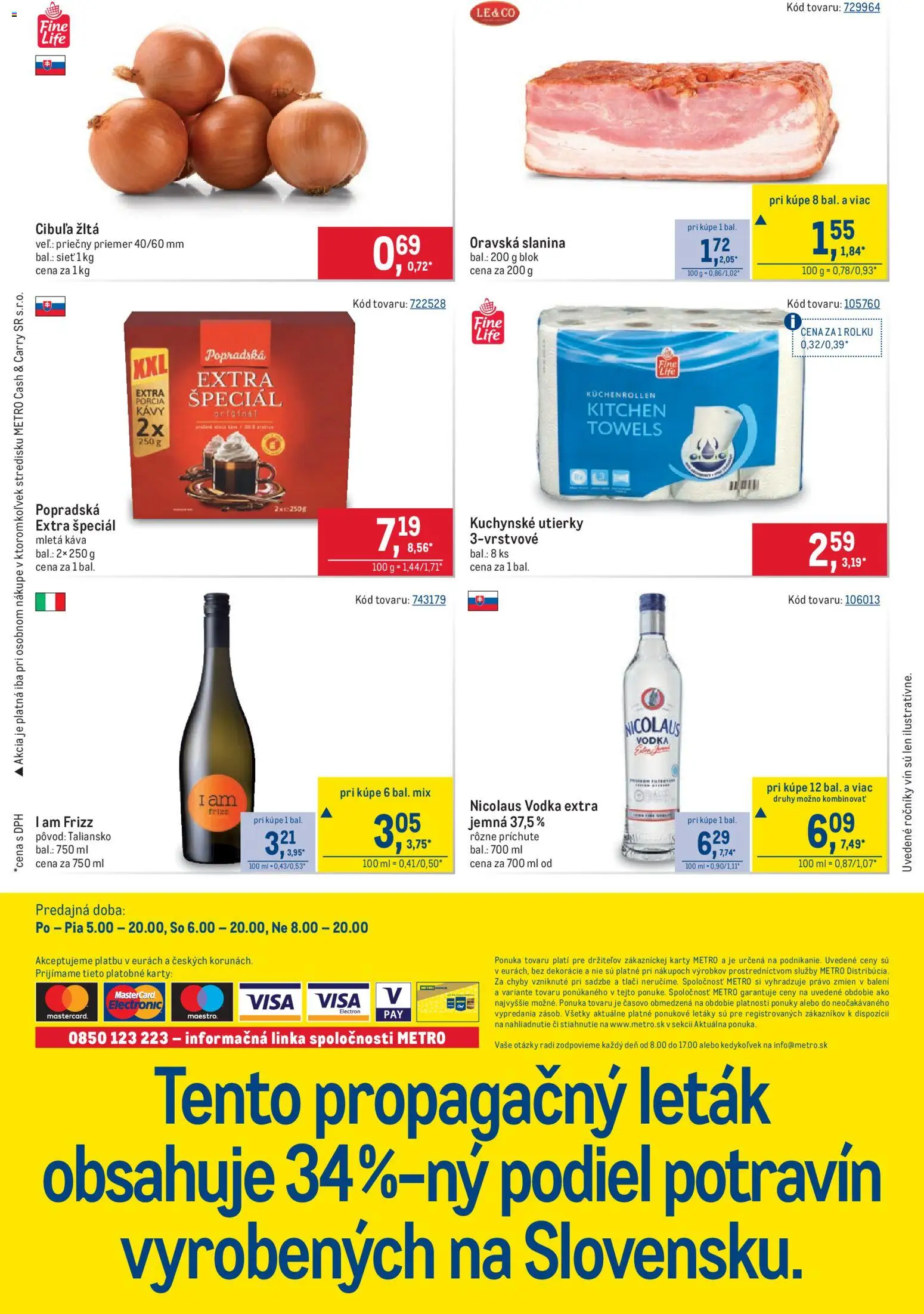Nové Metro akcie – leták je platný od 23.09.2026 | Strana: 40 | Produkty: Káva, Kuchynské utierky, Cibuľa, Utierky