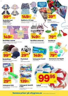 City Gross erbjudanden - Förhandsvisning av reklamblad från butik City Gross aktuell från 18.05.2026 | Sida: 11 | Produkter: Fotboll, Solglasögon