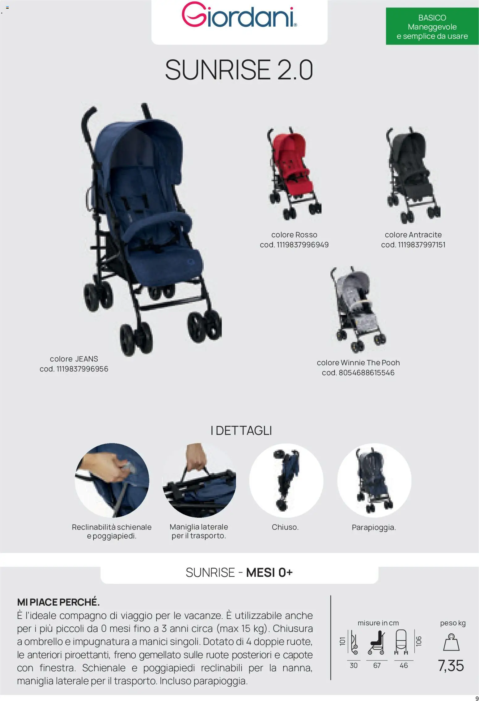 Volantino Prenatal del 16/09/2026 | Pagina: 9 | Prodotti: Poggiapiedi, Ombrello, Jeans, The