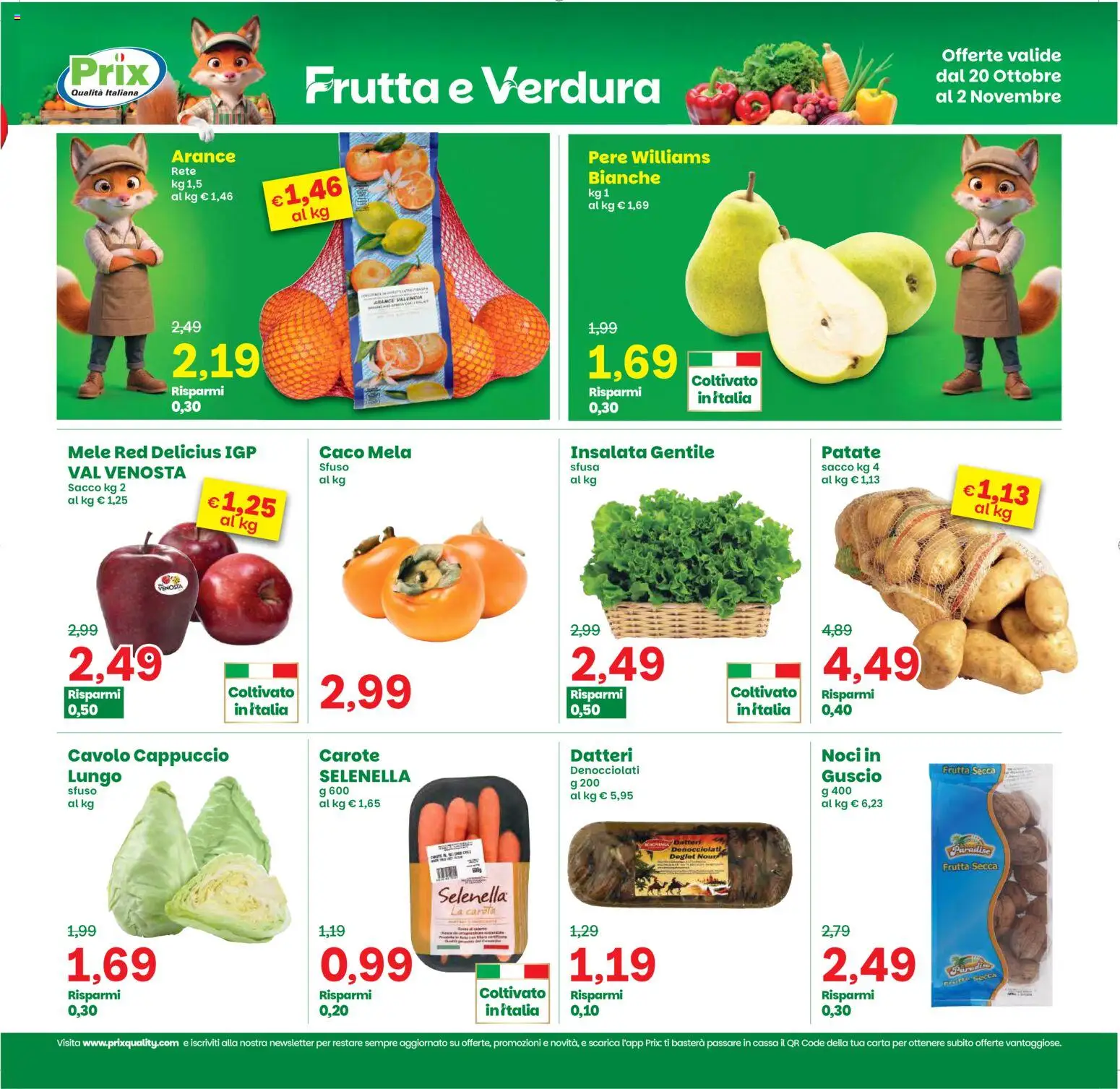Volantino Prix del 20/10/2026 | Pagina: 10 | Prodotti: Arance, Frutta secca, Patate, Cappuccio