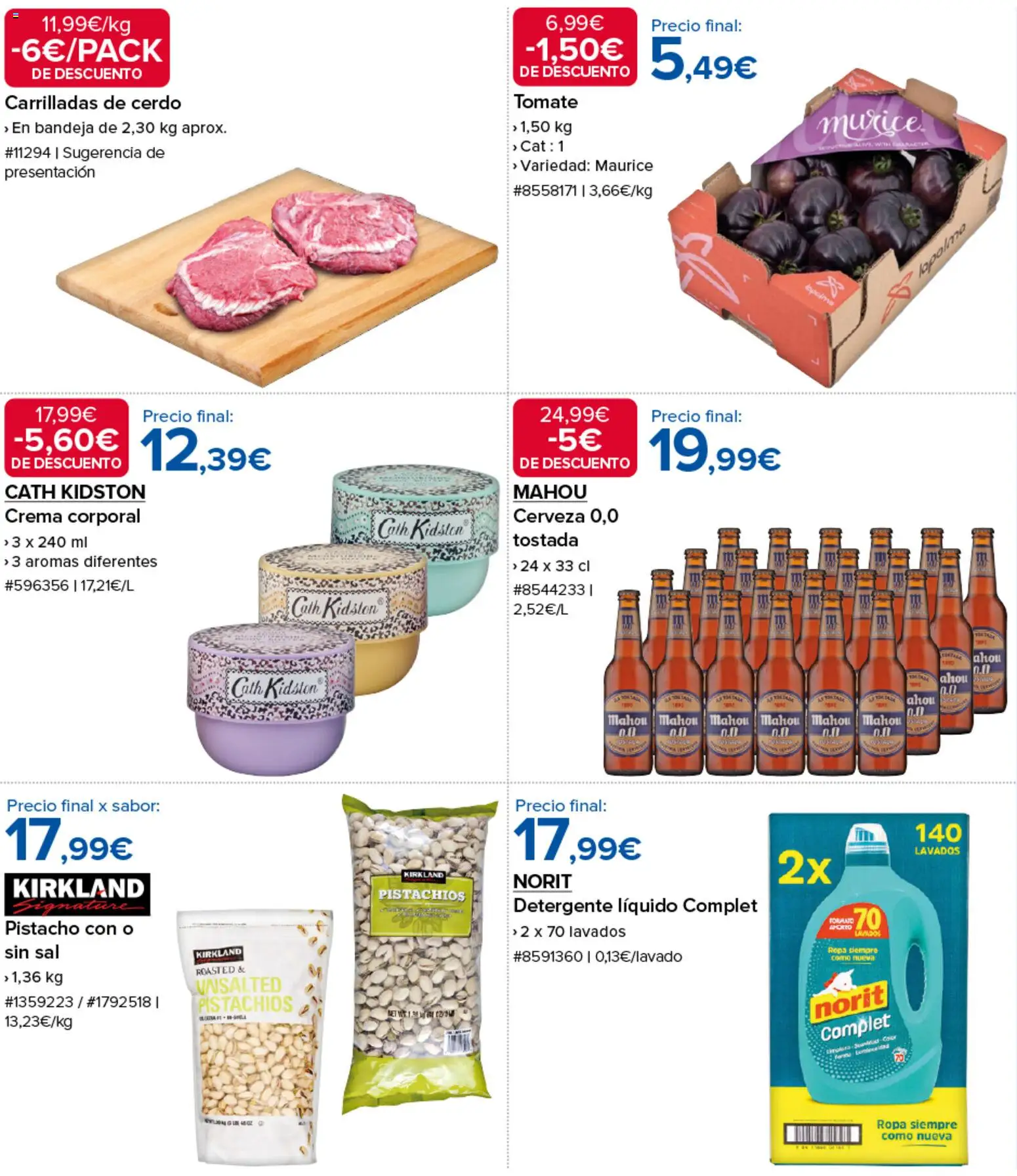 Costco 4 días de descuentos │ válido desde el 15/10/2026 | Página: 2 | Productos: Tomate, Crema, Detergente líquido, Bandeja